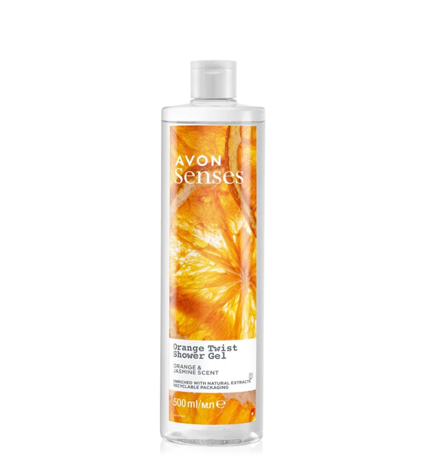 Avon Senses Orange Twist Orange and Jasmine Scented Shower Gel 500 Ml.