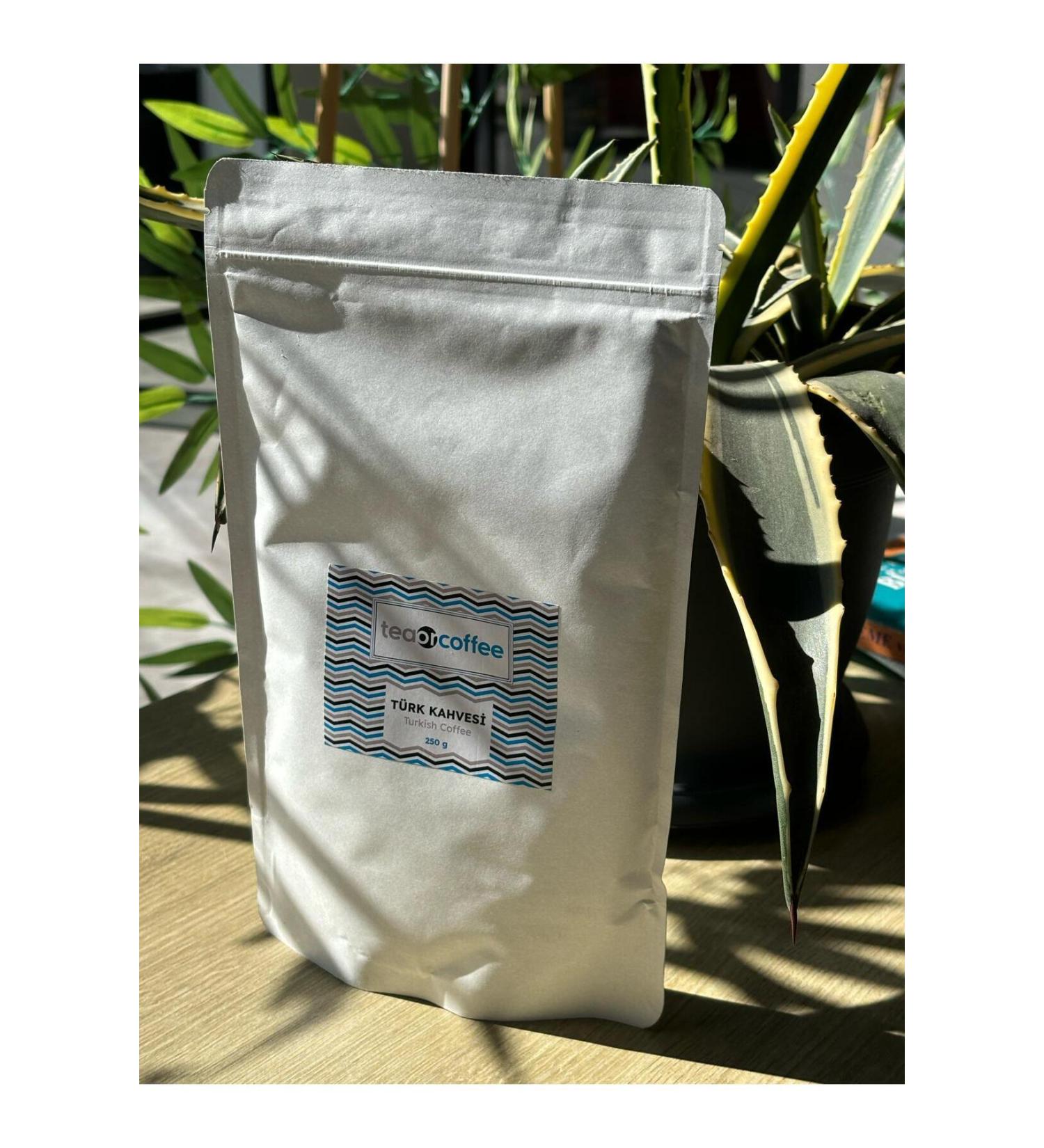 TEA OR COFFEE Turkish Coffee - 250 Grams Ground Turkish Coffee - The Land of Quality Flavor You Are Looking For