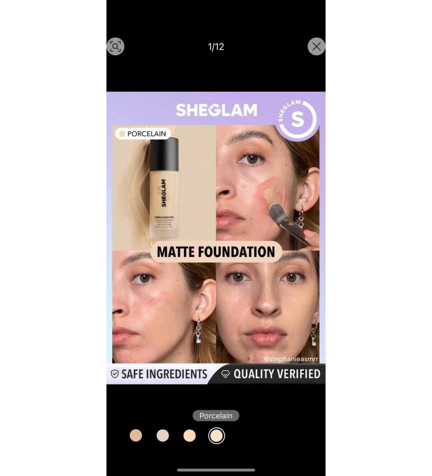 SHEGLAM Complexion Pro Long Lasting Breathable Matte Foundation-Porcelain - Buy Online on GoSupps.com