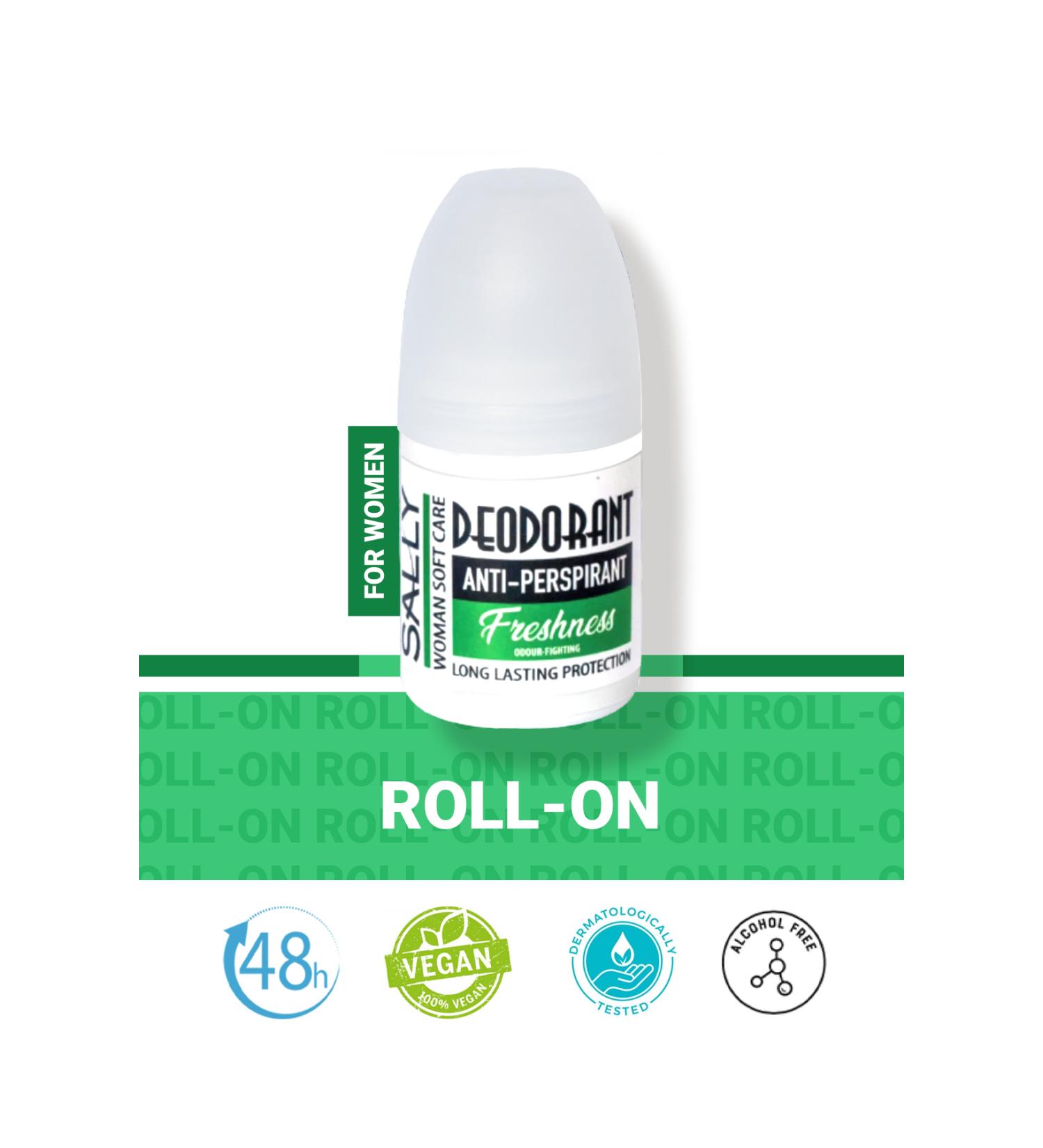 Sally Maximum Protection Antiperspirant Vegan Antiperspirant Roll-on 50 ml - Women