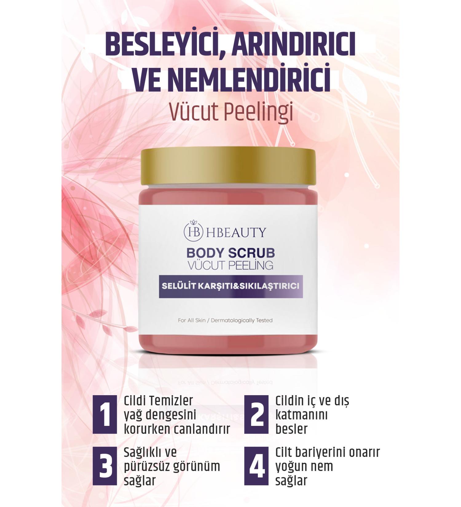 HBEAUTY Body Peeling Nourishing Purifying Moisturizing Body Scrub Anti-Cellulite and Firming - Buy Online on GoSupps.com