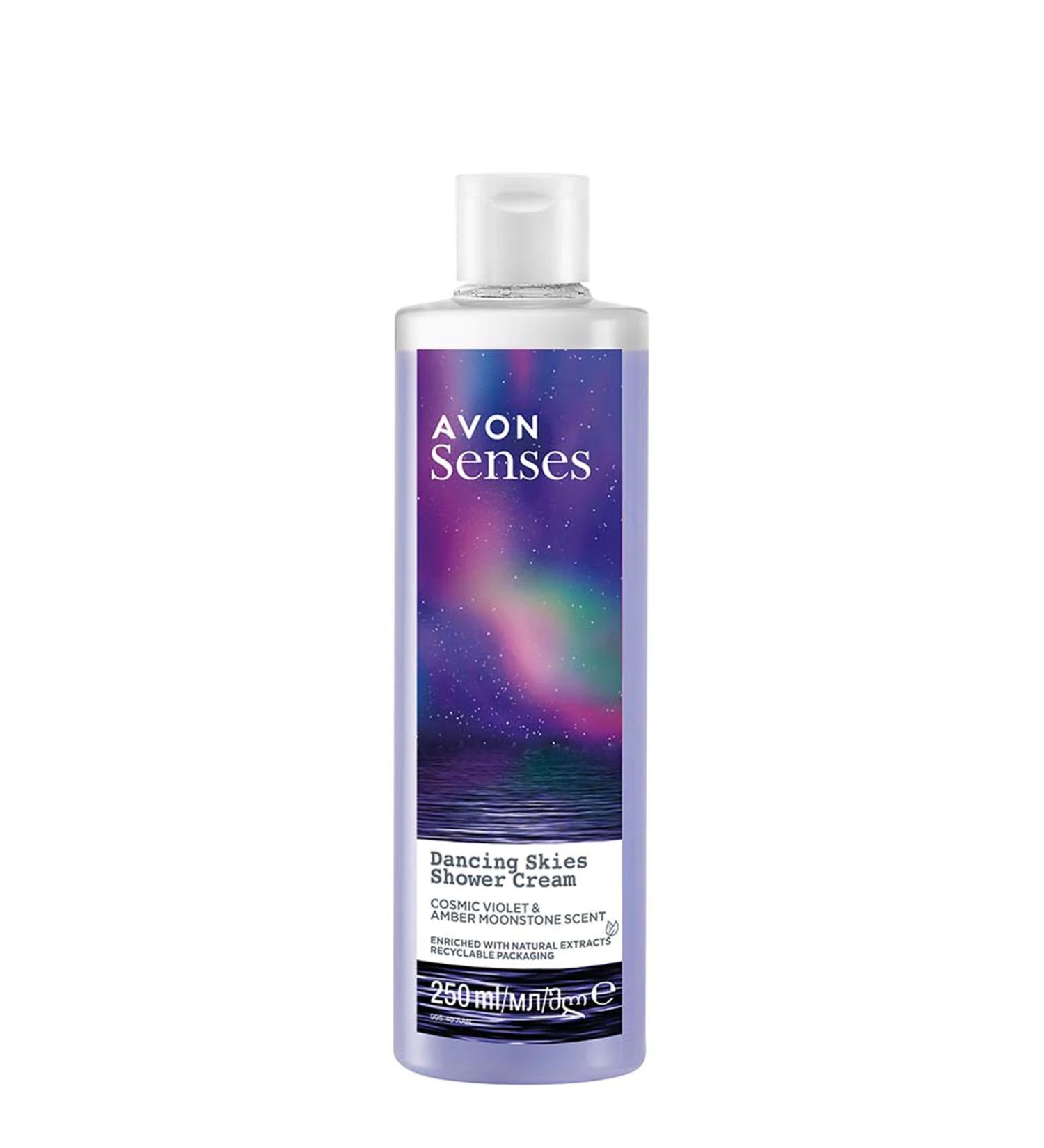 Avon Senses Dancing Skies Violet and Raspberry Scented Creamy Shower Gel 250 Ml.