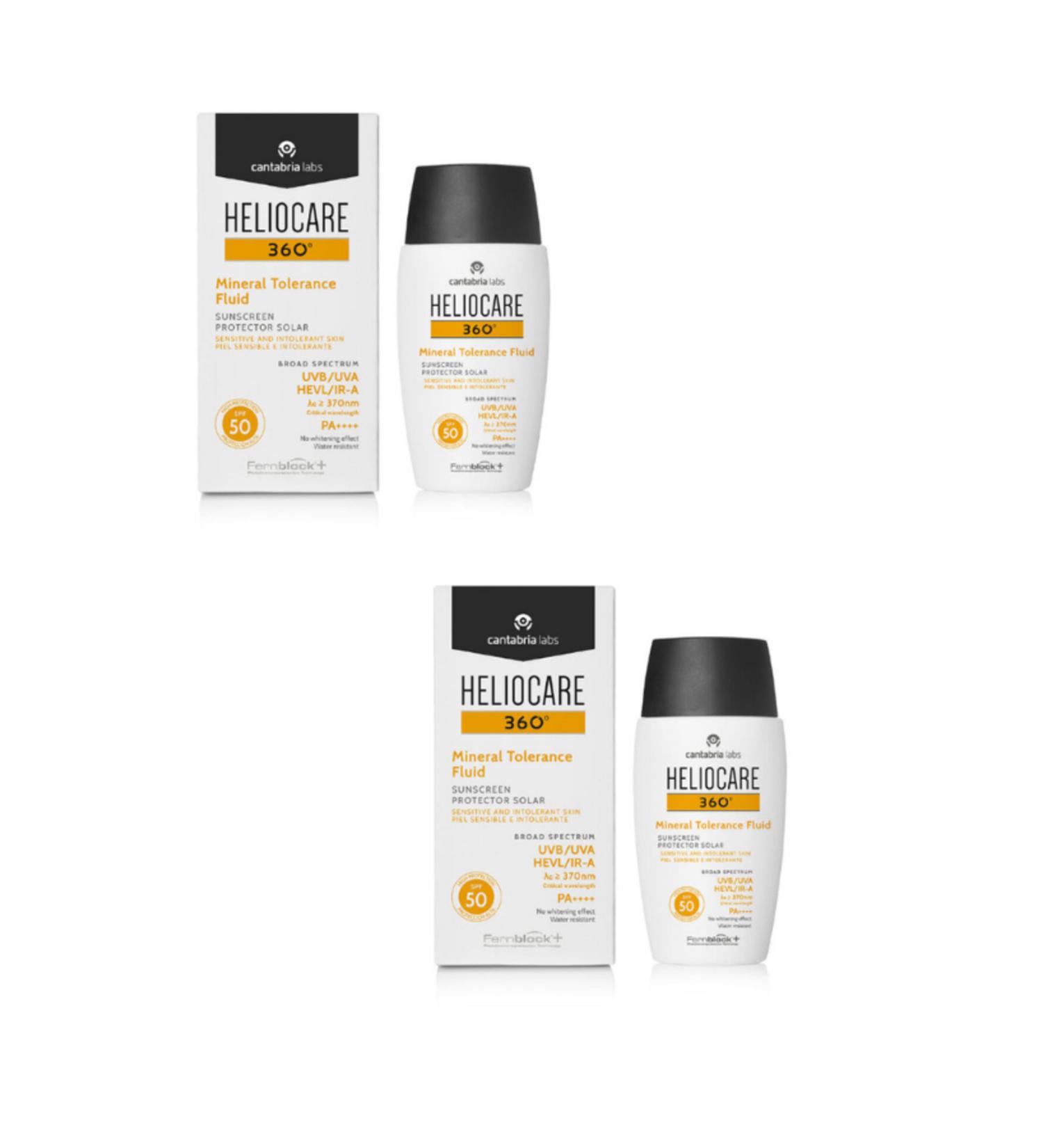Heliocare 360 Mineral Tolerance Fluid SPF50 50 ml 2 PCS
