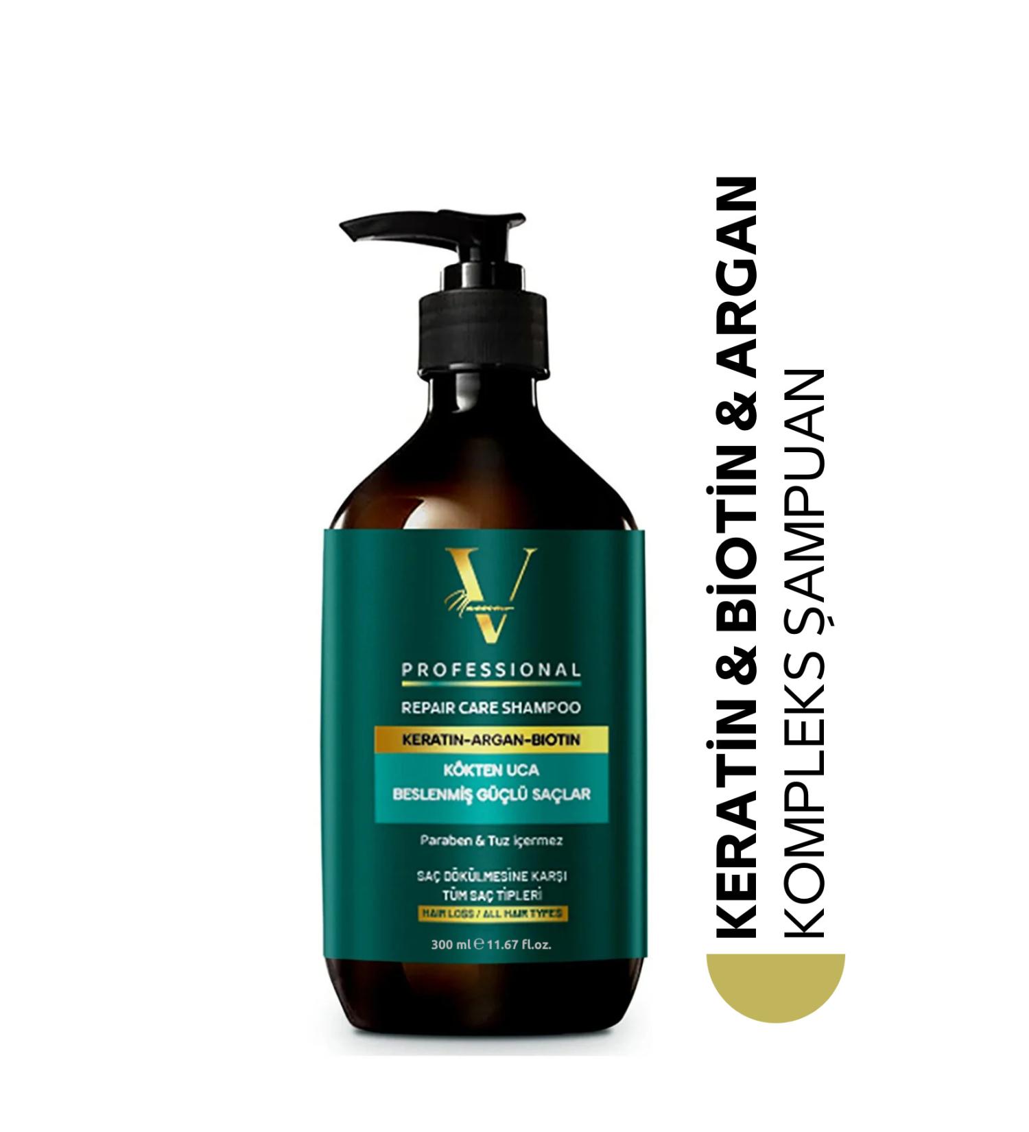 Valeria Massimo Keratin & Argan & Biotin Root to Tip Nourishing Salt-Free Anti-Hair Loss Hair Shampoo 300 ml - Buy Online on GoSupps.com