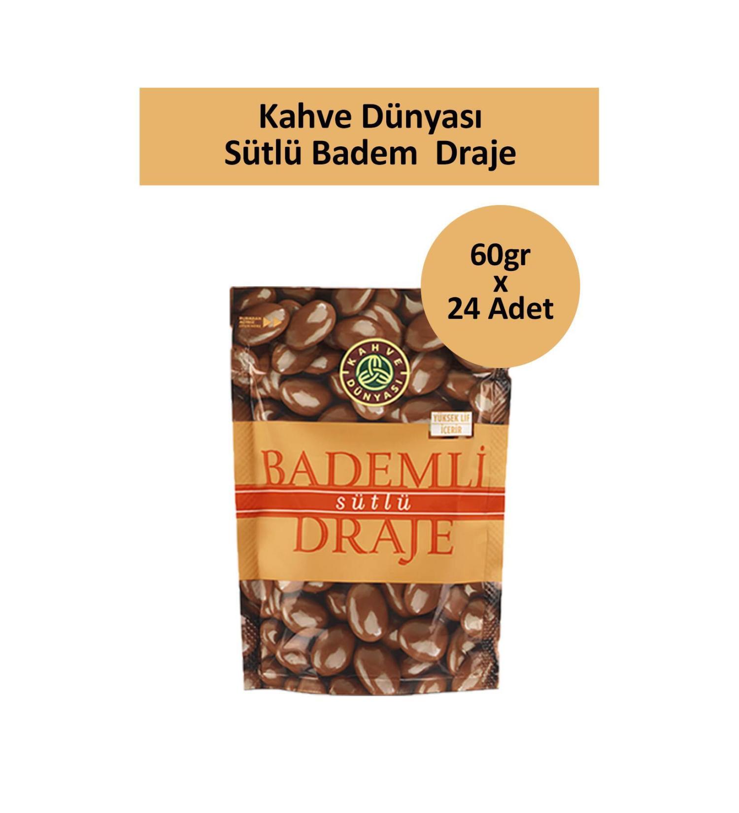 Coffee World MILK ALMOND DRAGEE 60 GR x 24 Pieces - Buy Online on GoSupps.com