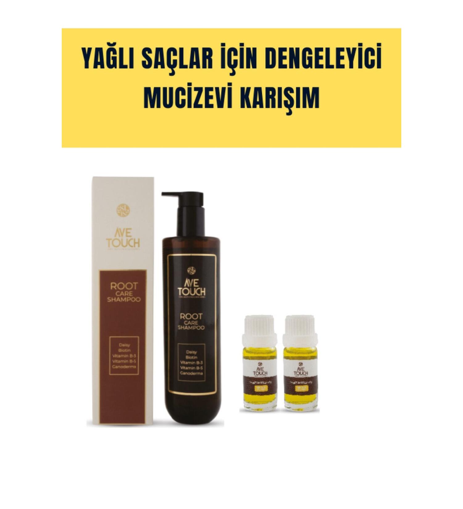 AVE TOUCH ROOT CARE SHAMPOO+AVE TOUCH LAVENDER LEMON & TEA TREE / ANTI-OIL POTION SET