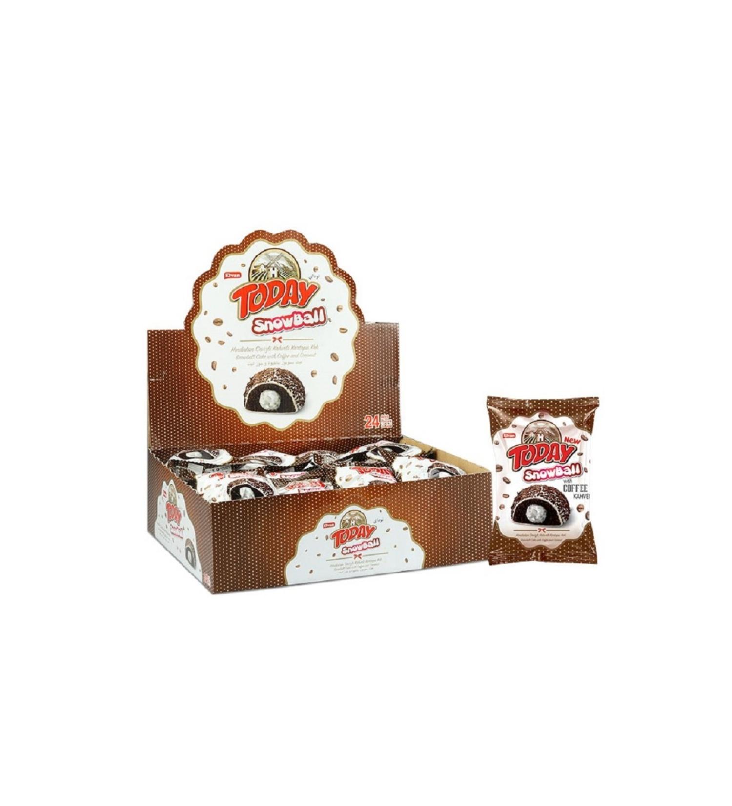 Elvan Today Snowball Coffee Cake 45 Gr. 24 Pieces (1 Box) - Buy Online on GoSupps.com