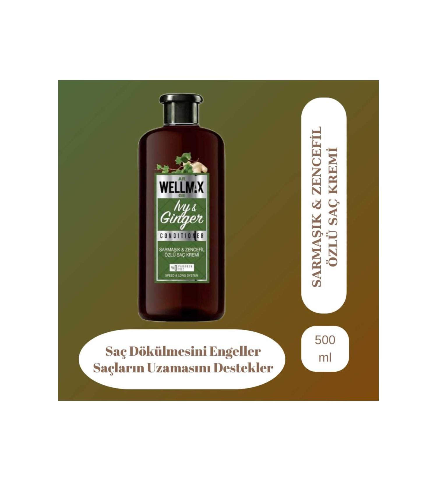 Wellmax Ivy & Ginger Hair Conditioner 500ml. Ivy Ginger Salt-free-paraben-free-dye-free