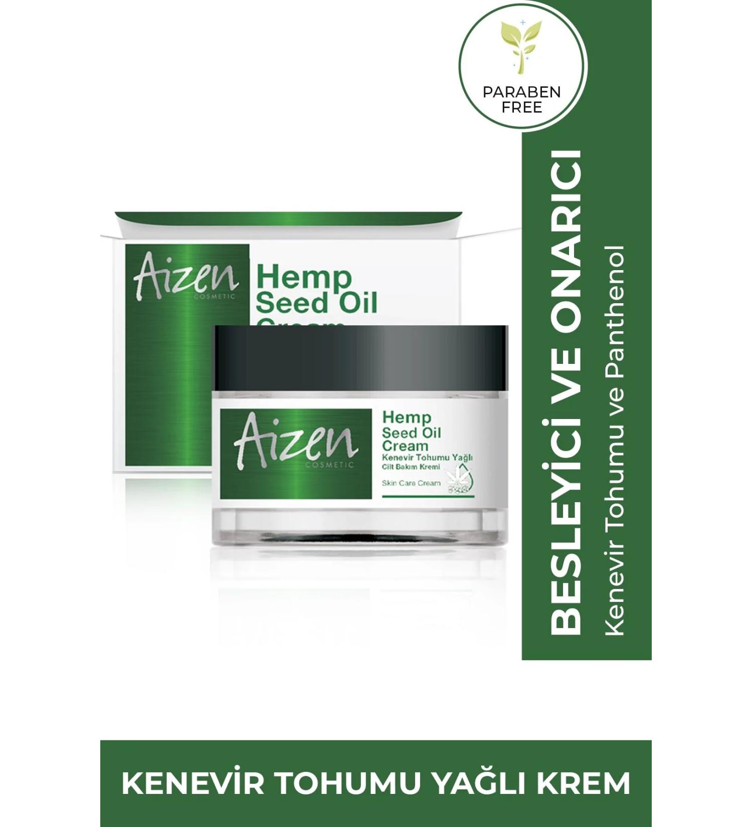 Aizen Hemp Seed Oil Cream Nourishing and Repairing Oil Cream - Renewal - Moisturizing - 50ml
