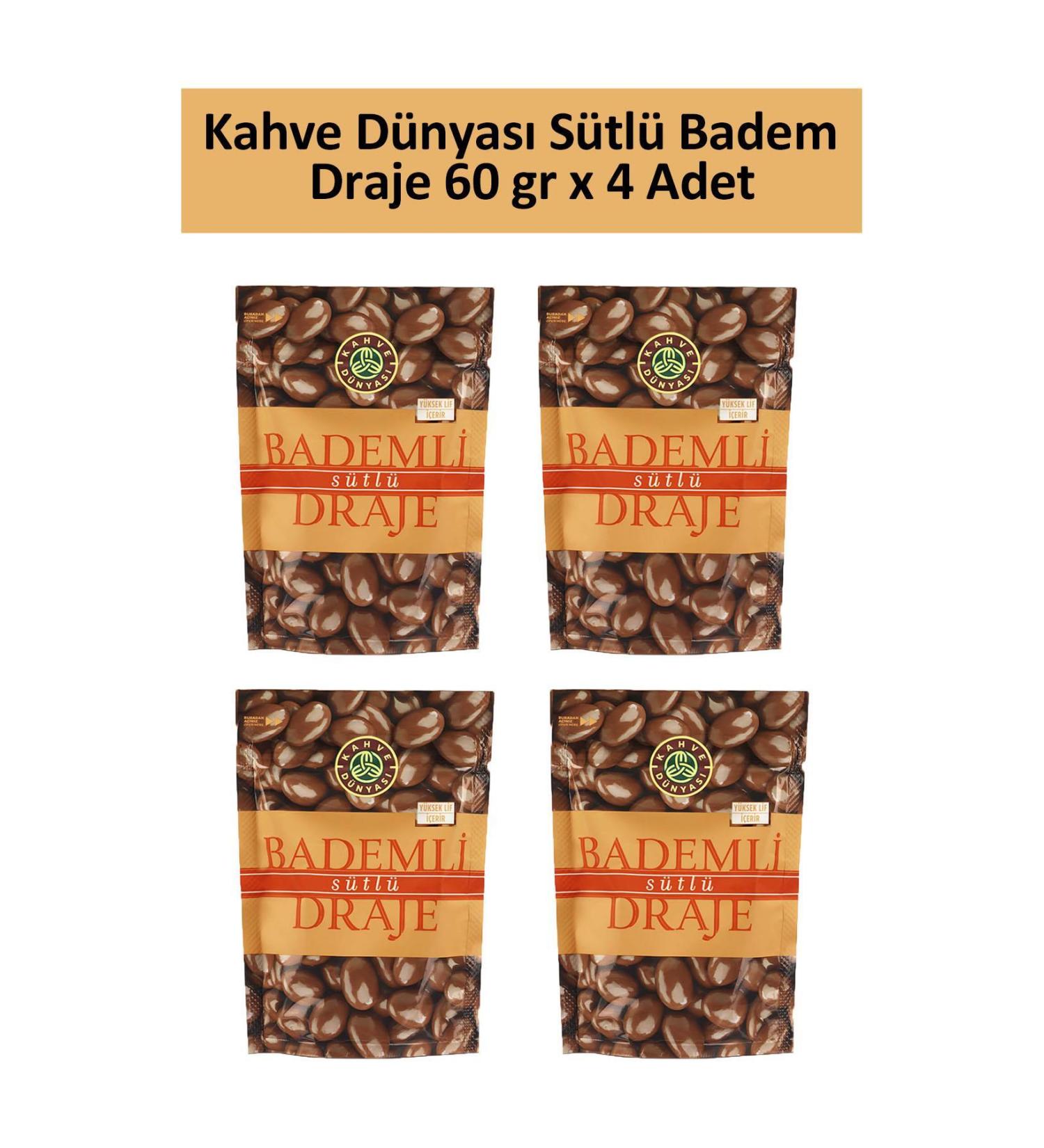Coffee World MILK ALMOND DRAGEE 60 GR x 4 Pieces - Buy Online on GoSupps.com