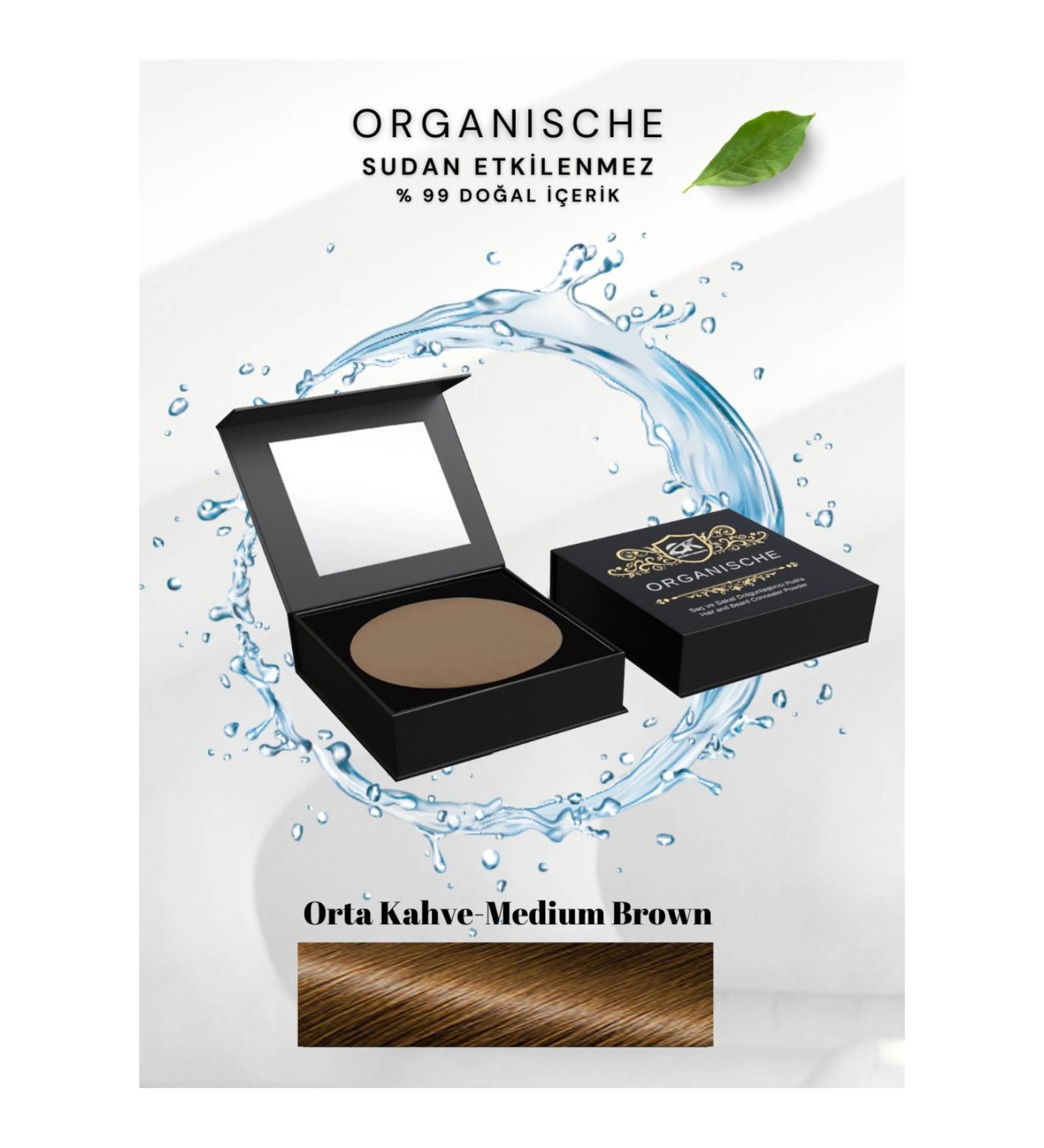 Organic Medium Brown Water-Resistant Hair Beard Thickening Topical Powder. Lasts Until First Shampooing - Buy Online on GoSupps.com