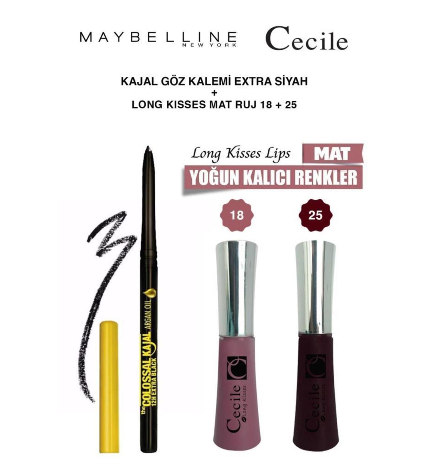 Maybelline New York Maybelline Argan Oil Eye Pencil-Cecile All Day Long Lasting Lipstick 18-25 SET3 - Buy Online on GoSupps.com