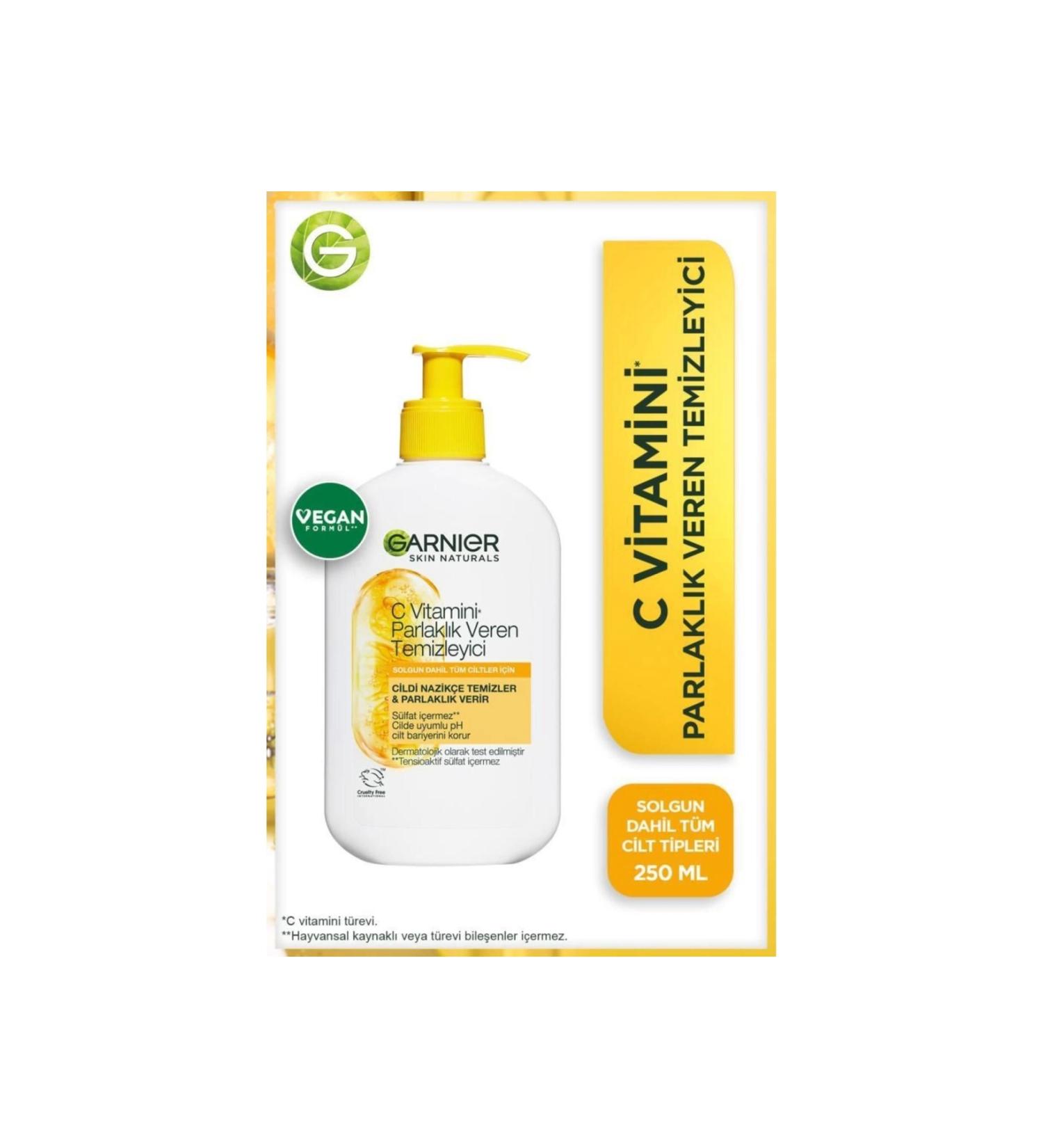 Garnier Vitamin C Brightening Cleanser 250 ml - Buy Online on GoSupps.com