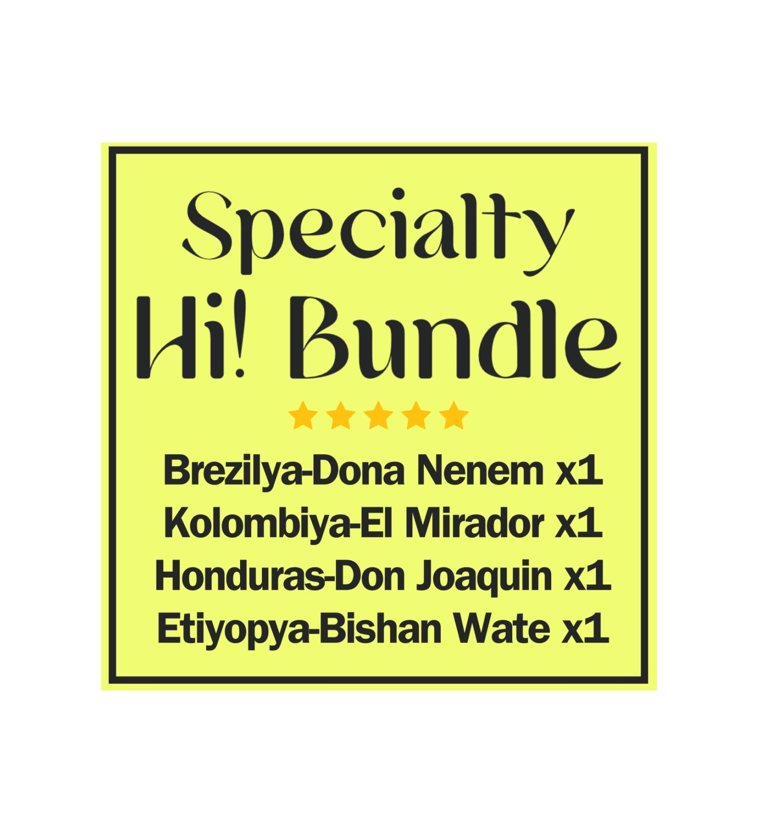 Nat Coffee Roasting Hi! Bundle-4x250 Gram (Bishan Wate El Mirador Honduras Brazil)