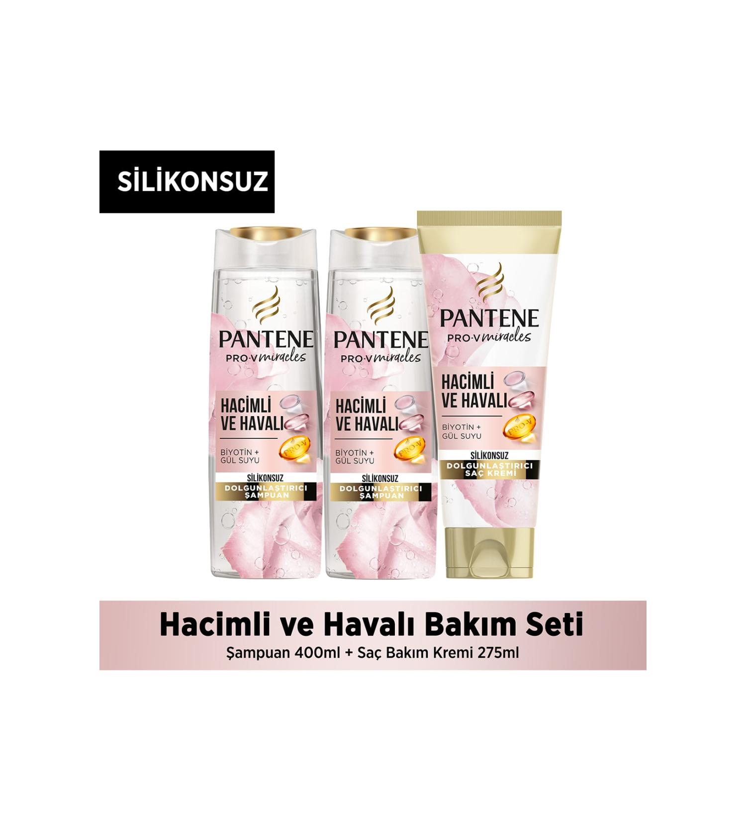 Pantene Silicone-Free Volumizing Shampoo and Conditioner (Shampoo 400ml + Conditioner 275ml) - Buy Online on GoSupps.com