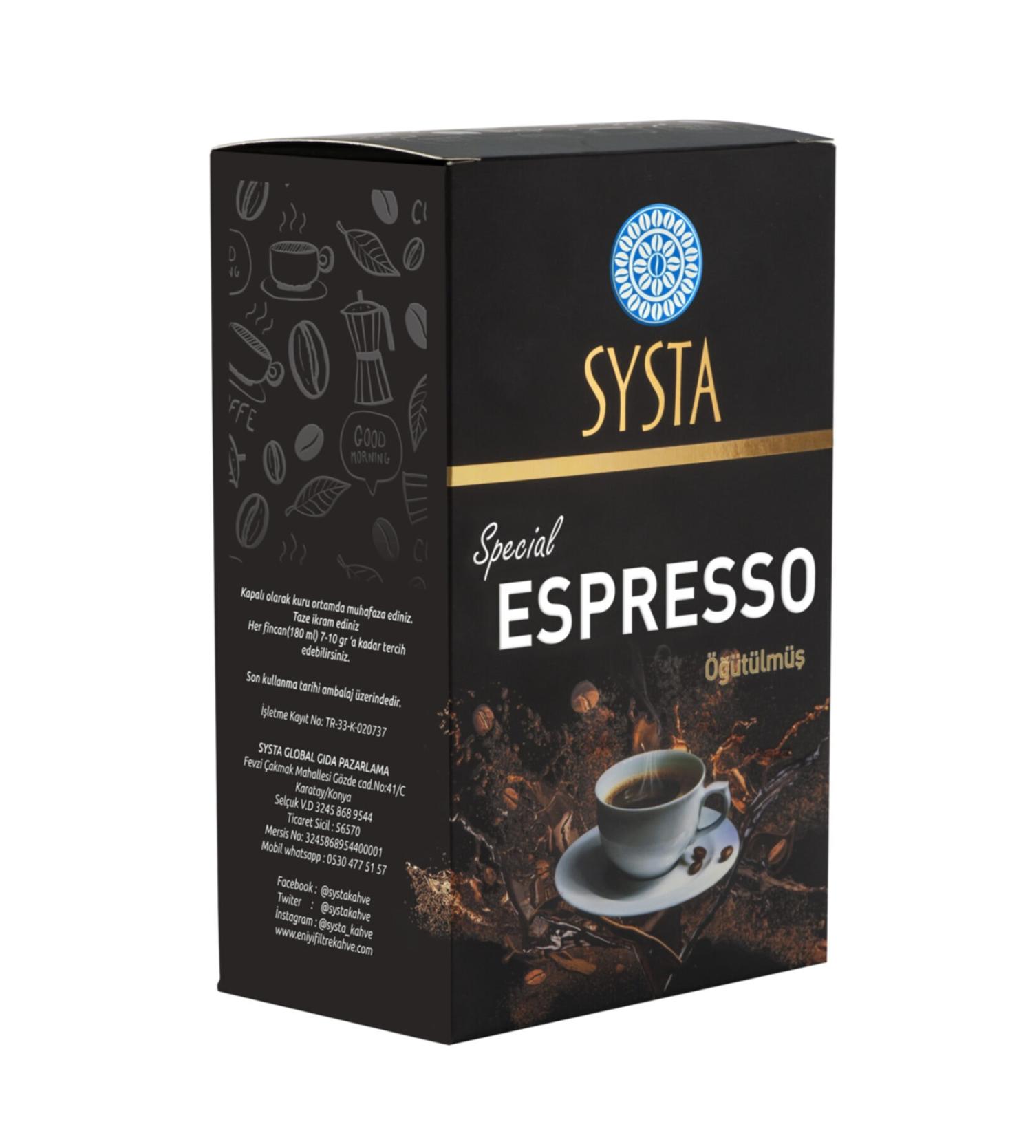 SYSTA Espresso Coffee Ground 250 gr