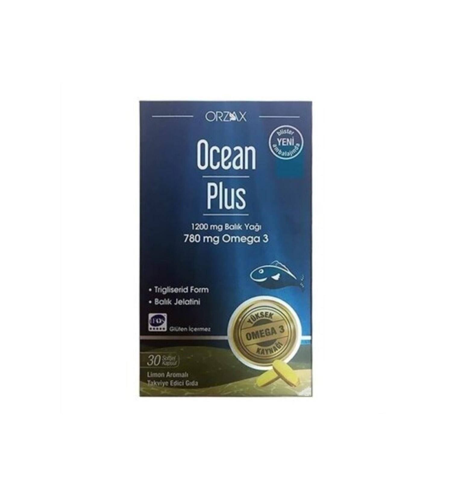 Ocean Plus 1200 Mg Fish Oil Omega 3 30 Capsules