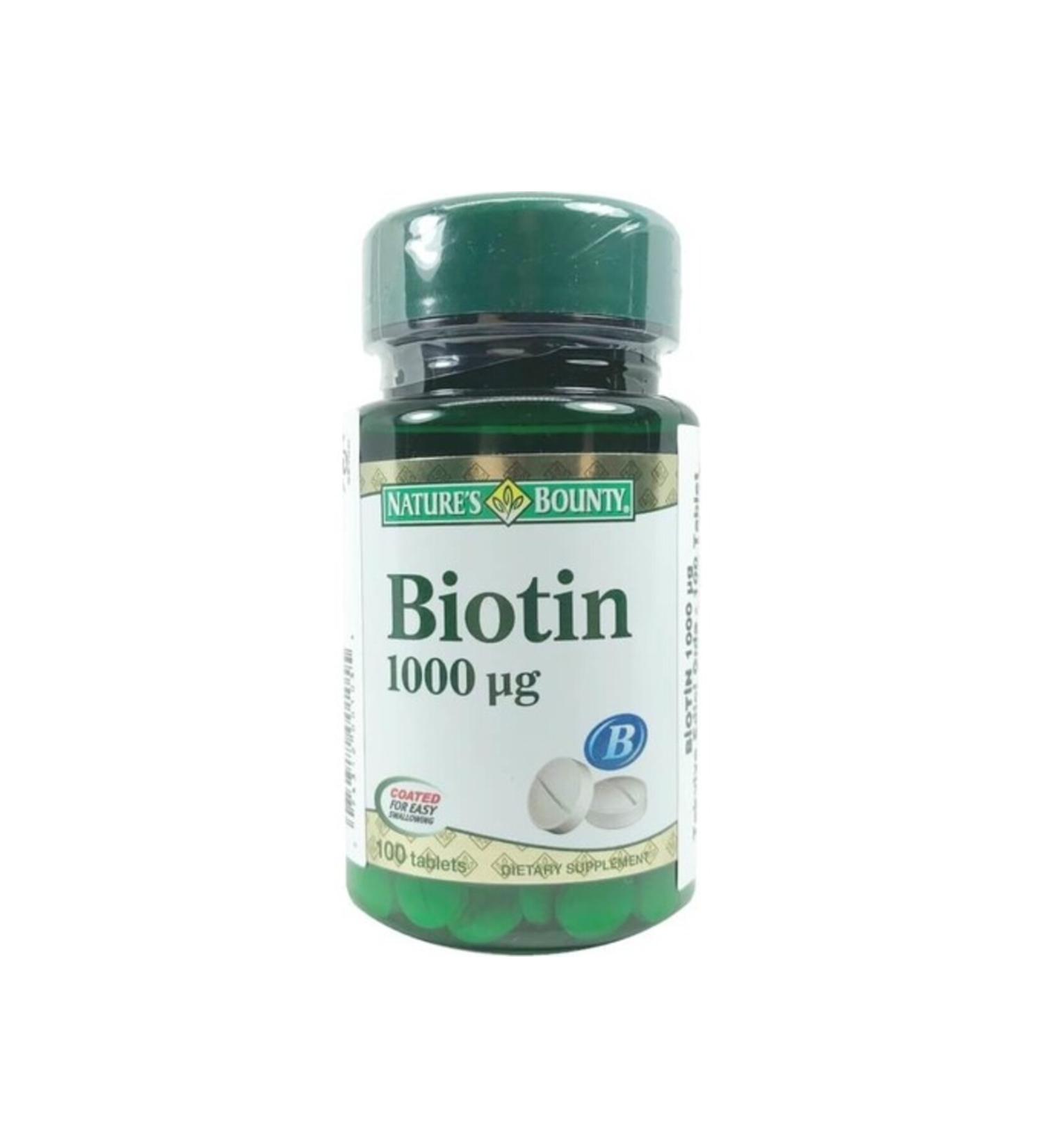 Natures Bounty Biotin 1000 Mcg 100 Tablets