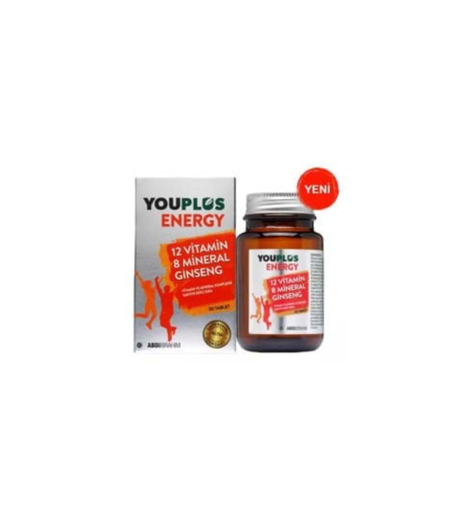 Youplus Energy Vitamin and Mineral Complex 30 Tablets (1 PIECE)