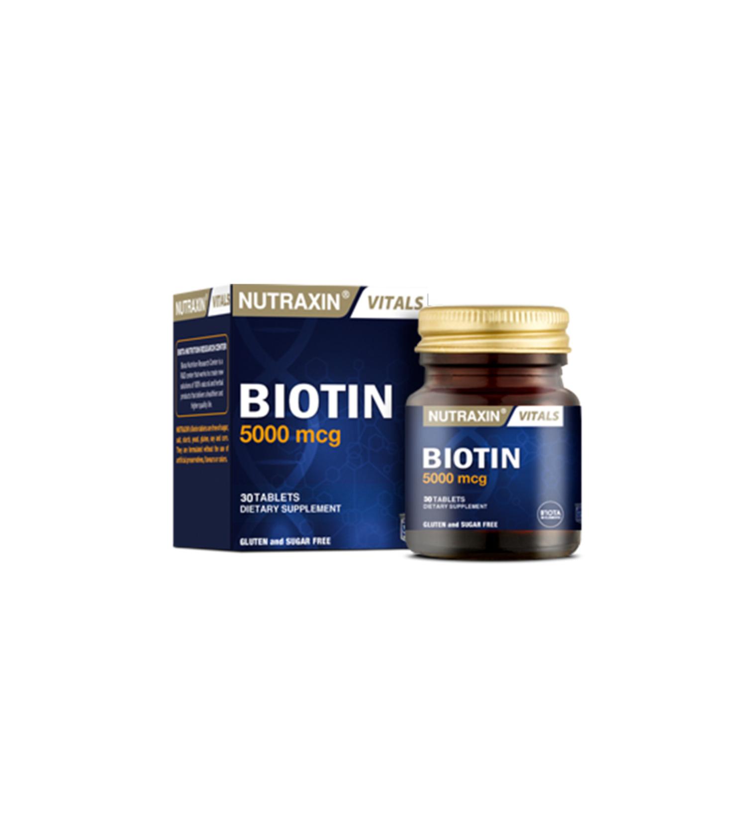 Nutraxin Biotin 5 000 Mg 30 Tablets (1 PIECE)