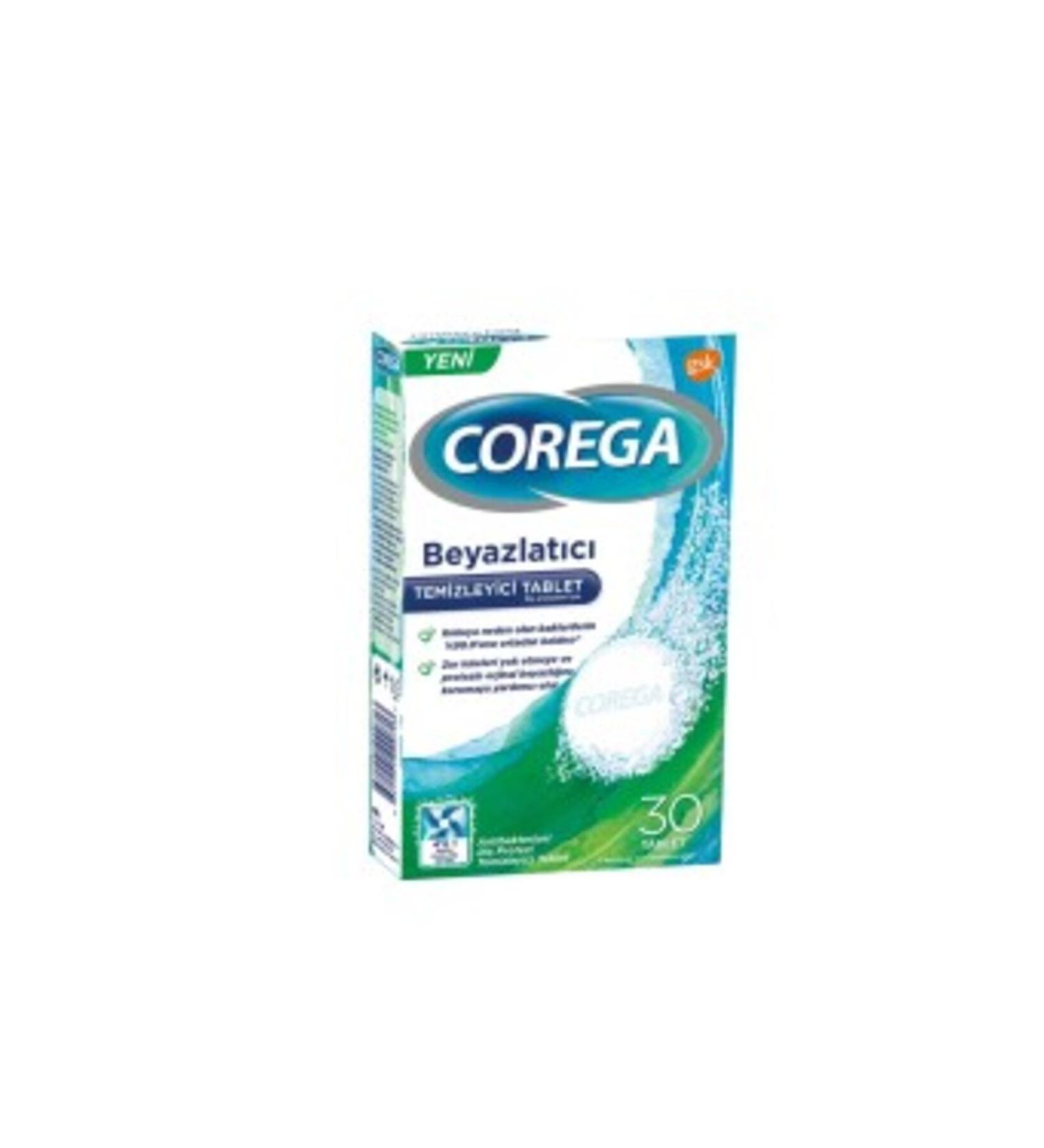 Corega Teeth Cleaner Whitener 30 Tablets (1 PIECE)