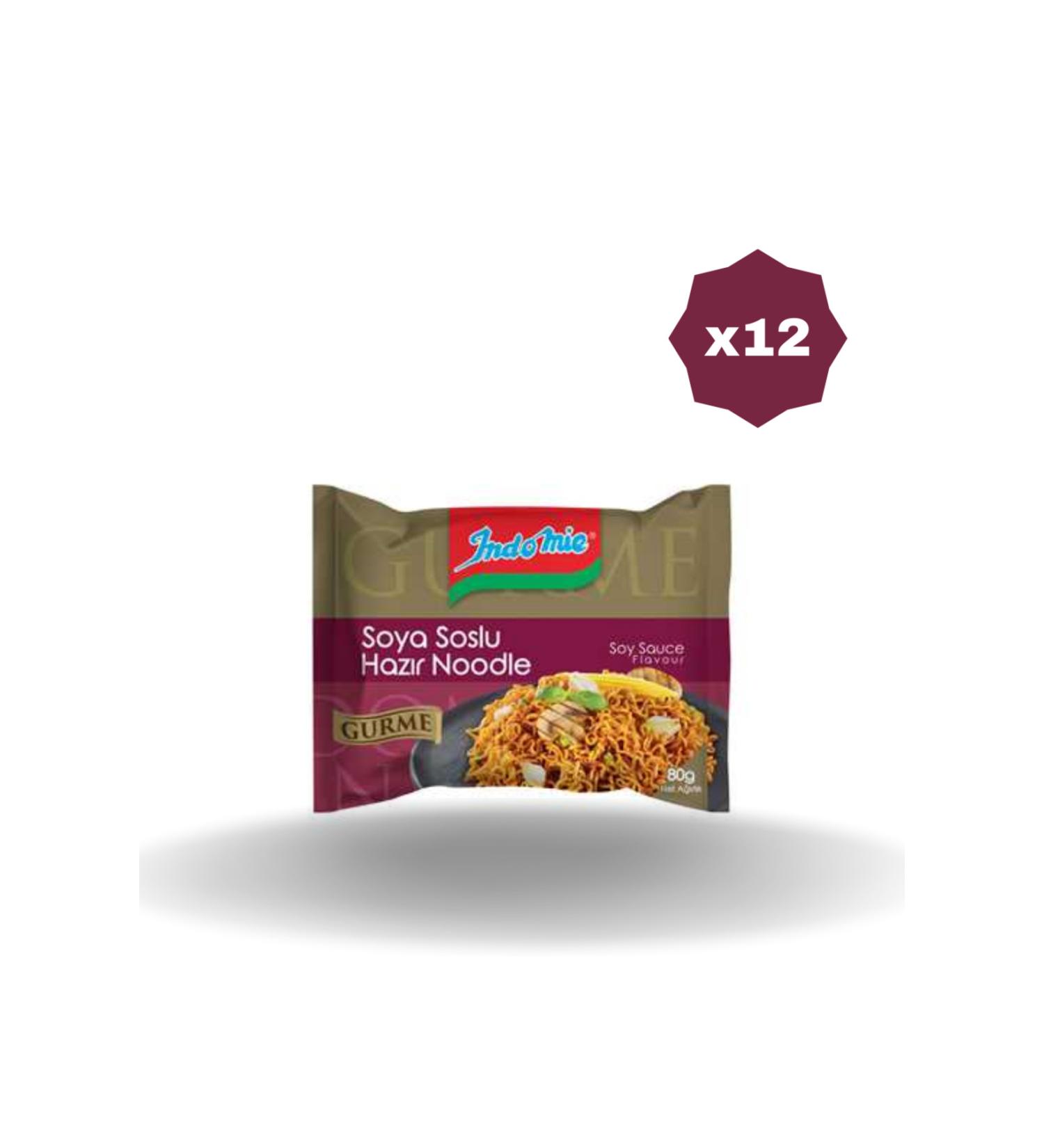Indomie Indomie Gourmet Noodles with Soy Sauce 80G X 12PCS