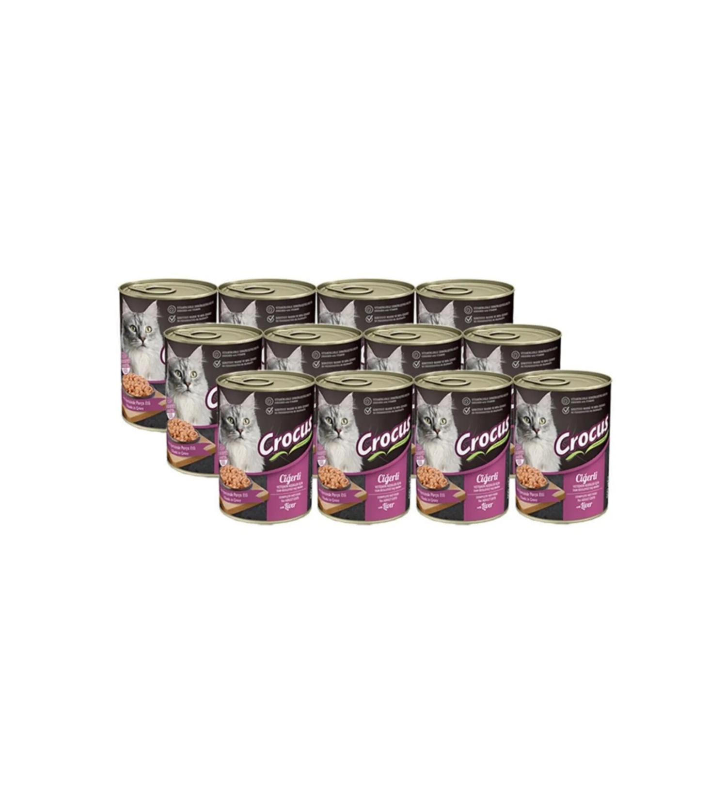 Crocus Adult Cat Liver Wet Food 400 gr 12 Pieces Current Sk Sent.