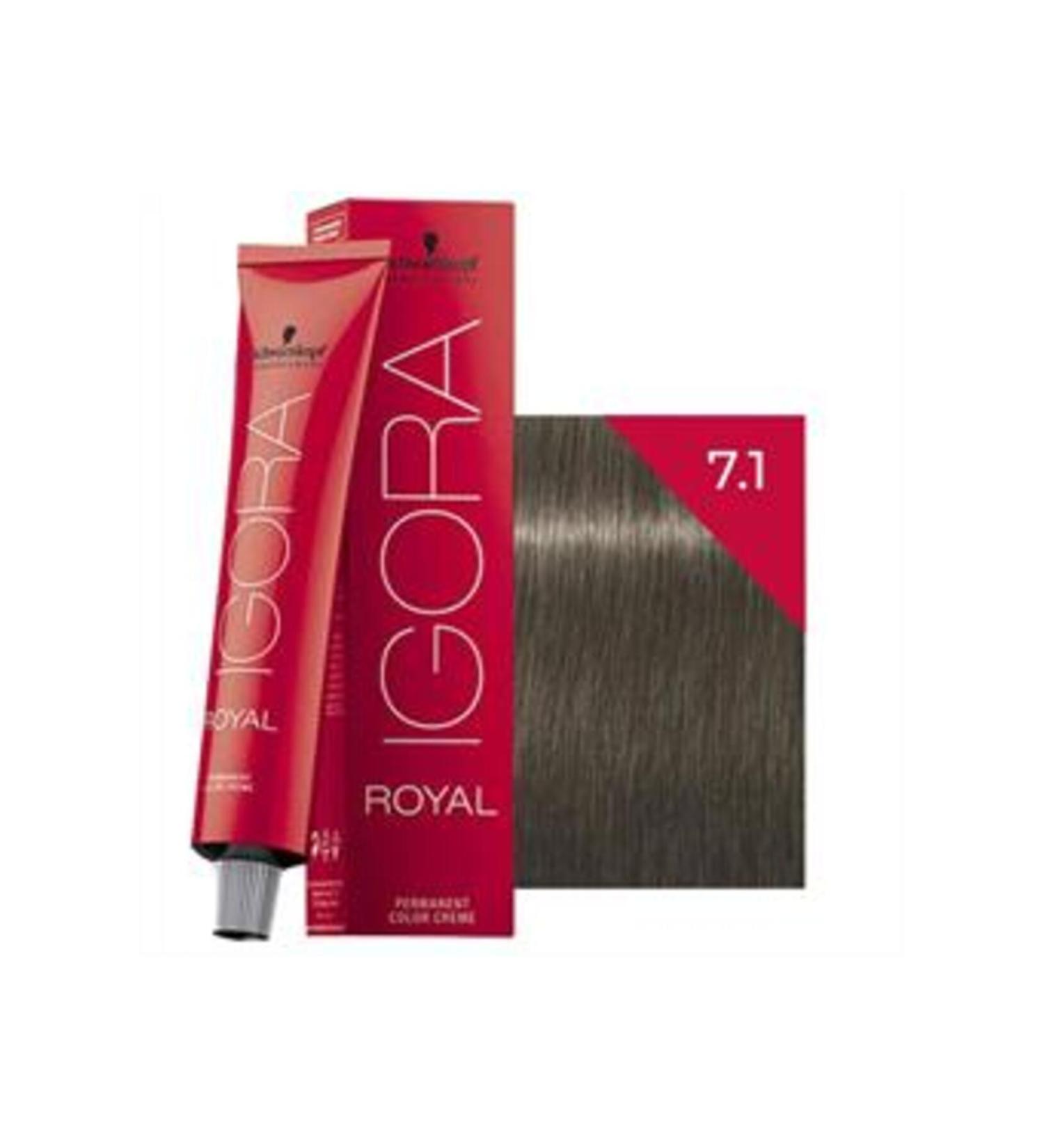Igora Royal Hair Dye 7-1 Ash Blonde 60ml (1 PIECE)
