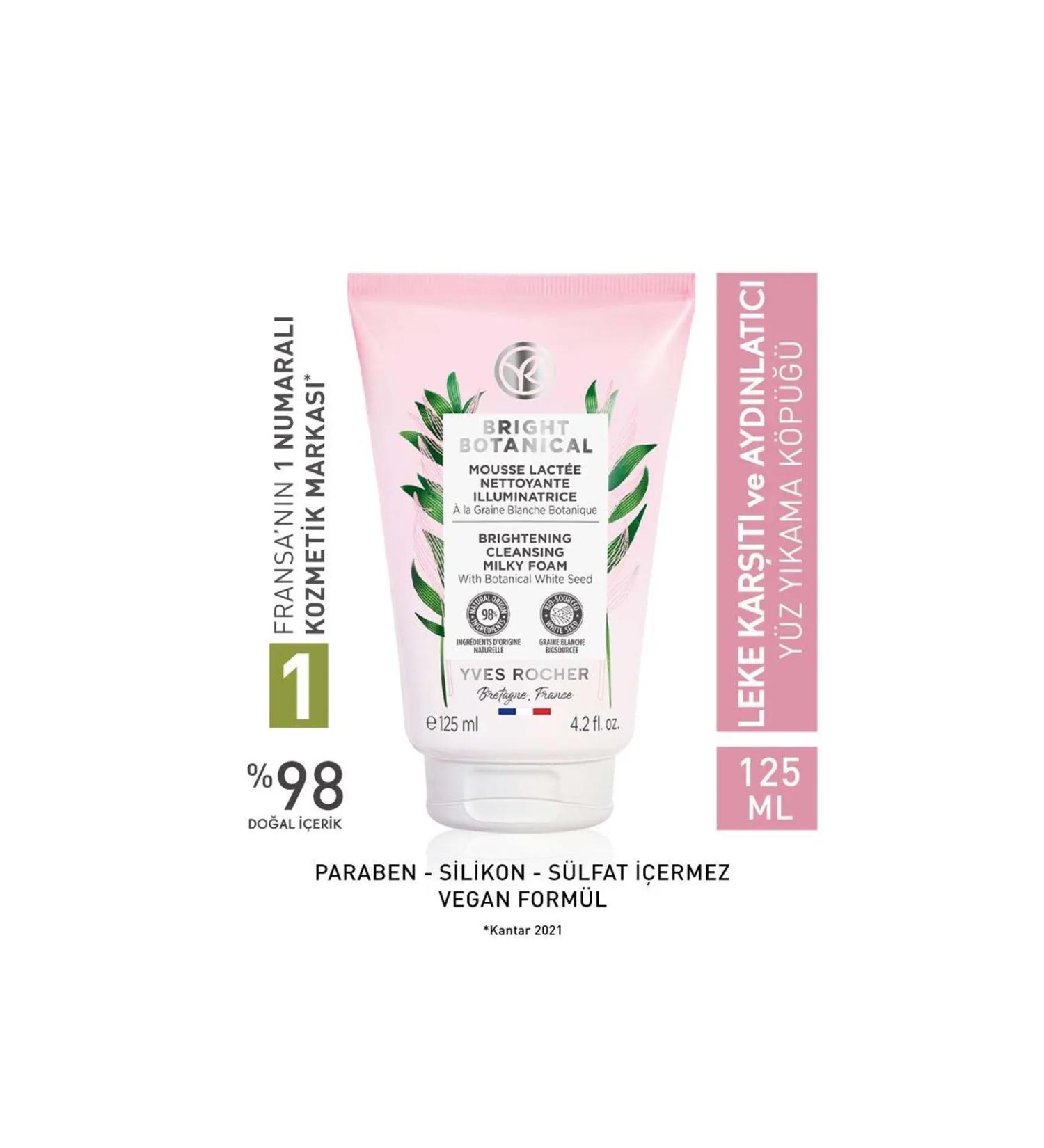 Yves Rocher Anti-Stain and Anti-Wrinkle Herbal Care Bright Botanical - Face Wash Foam-125ml - Buy Online on GoSupps.com