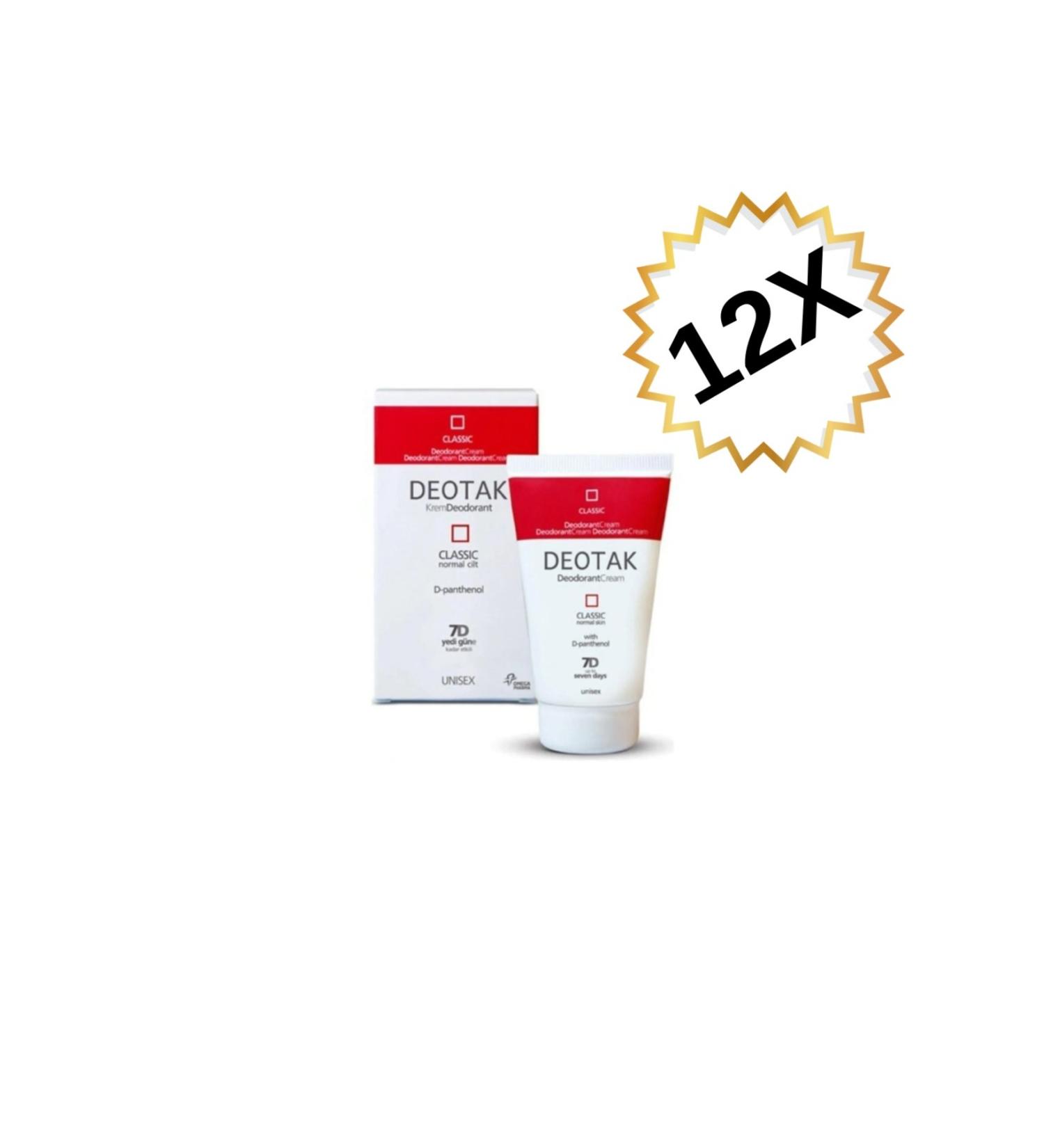 Deotak Cream Deodorant Classic 35 ml X 12 Pieces
