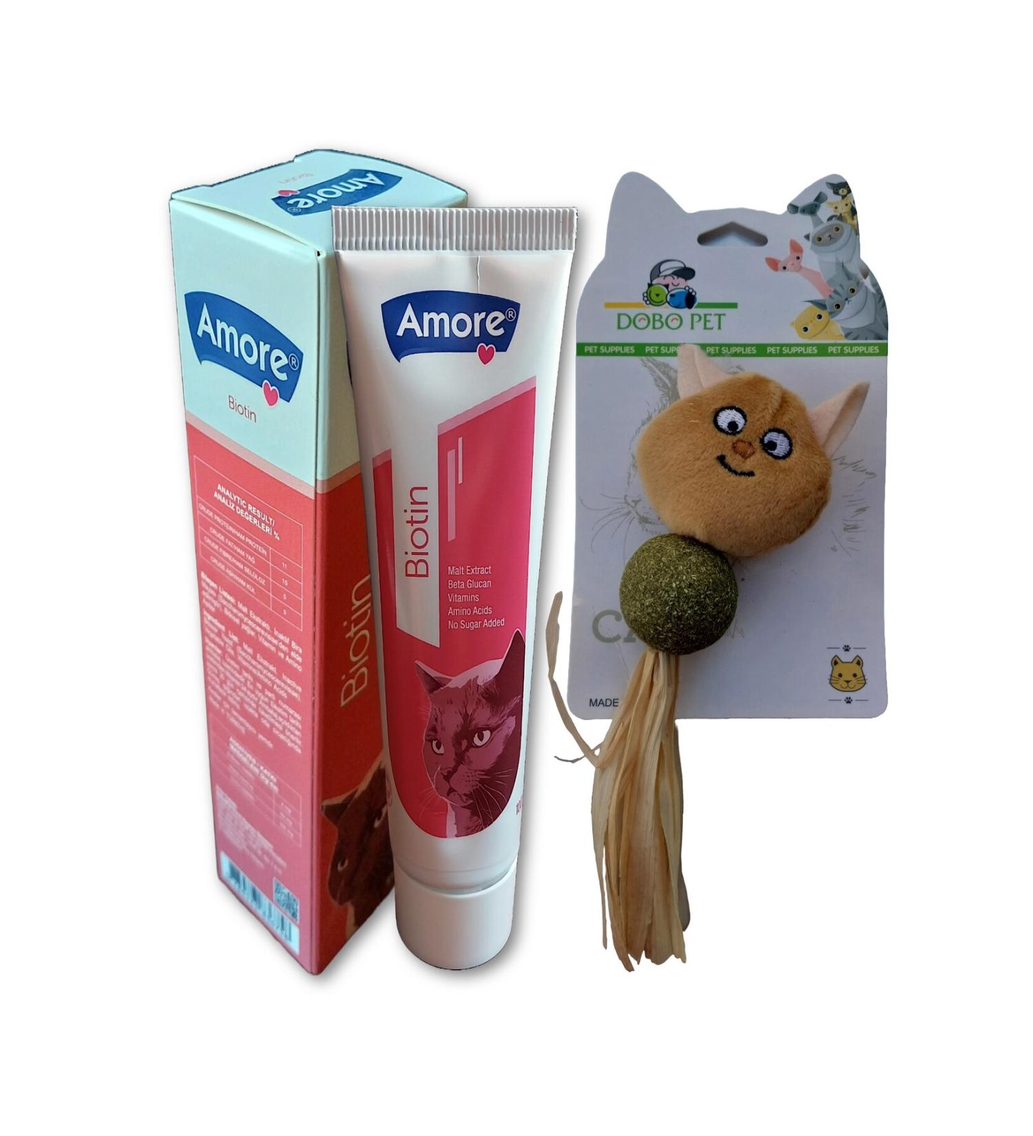 AMORE Biotin Paste 100ml Catnip Edible Catnip Herb Play Ball Coffee Cat