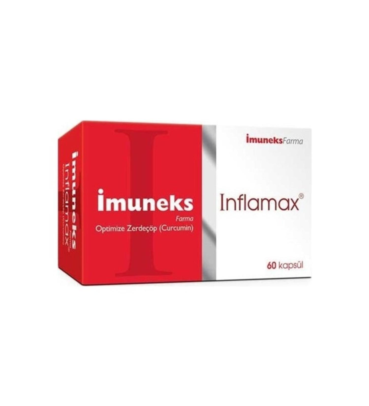 Imuneks Inflamax Optimized Turmeric Curcumin 60 Capsules
