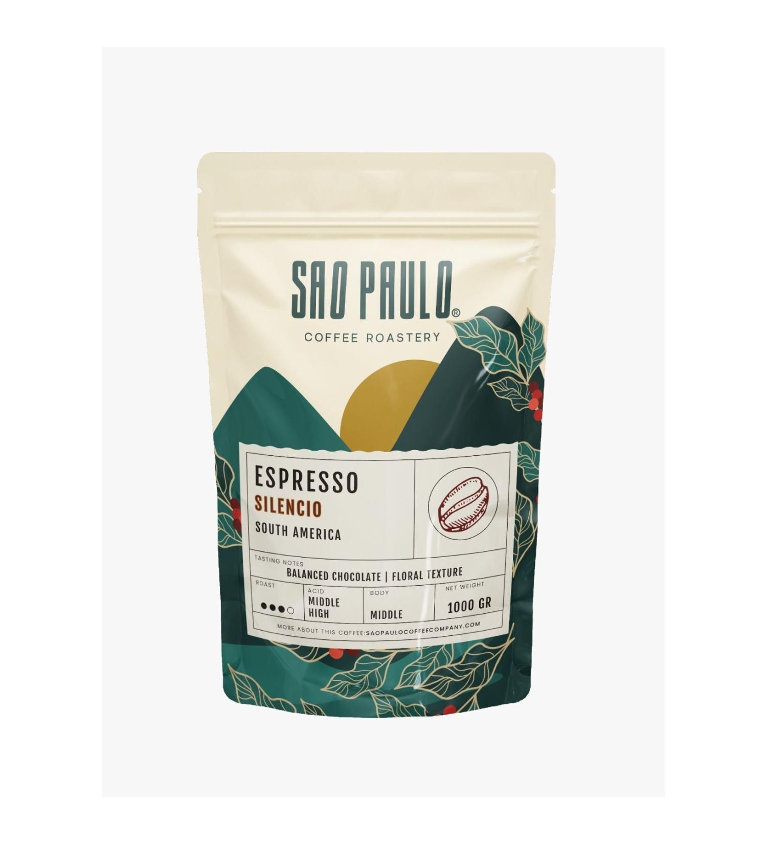 Sao Paulo Coffee Sao Paulo Silencio Santo Espresso 1000 Grams - Buy Online on GoSupps.com