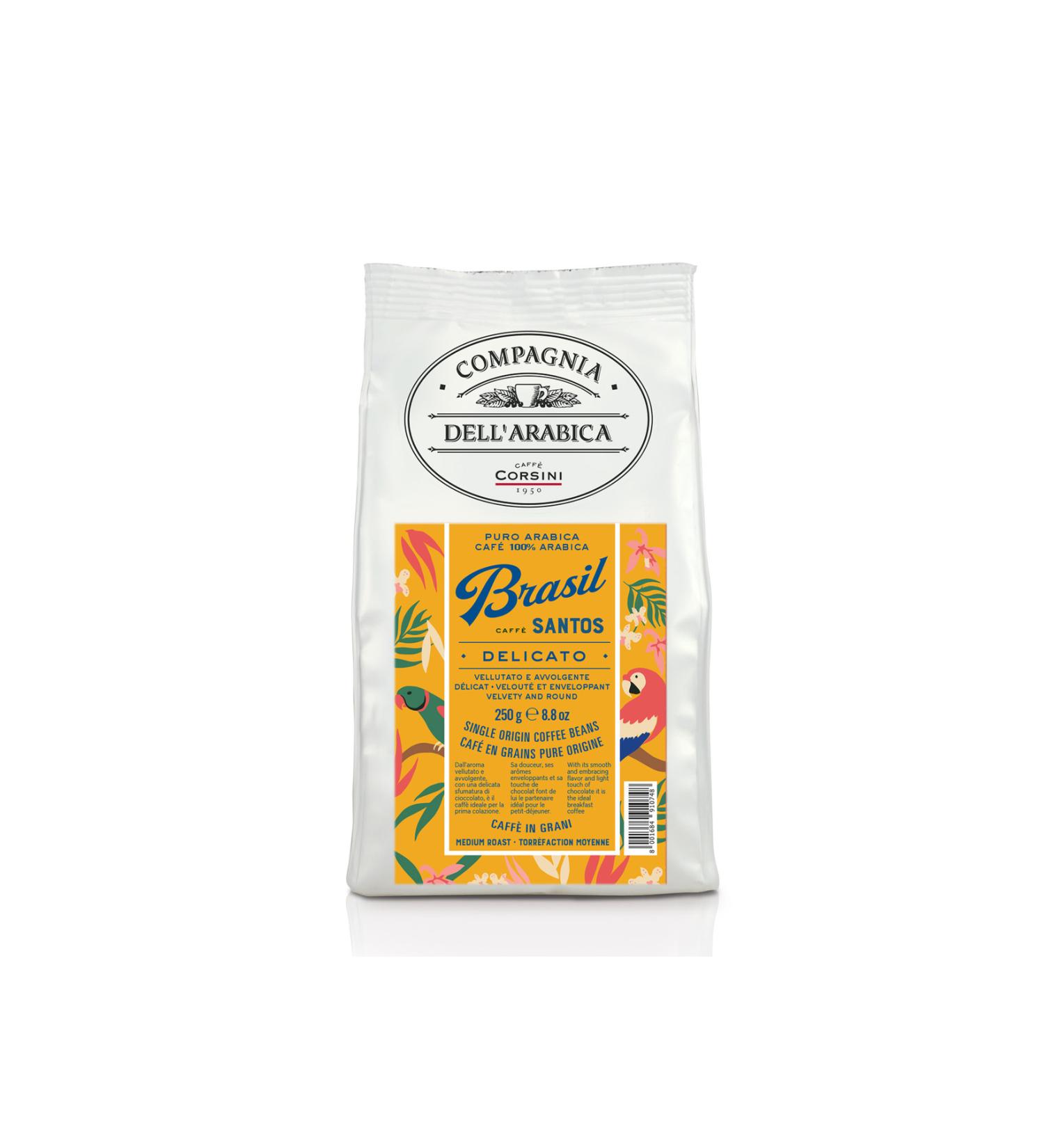 Caffe Corsini Brazil Santos 0 Arabica Coffee Beans 250gr