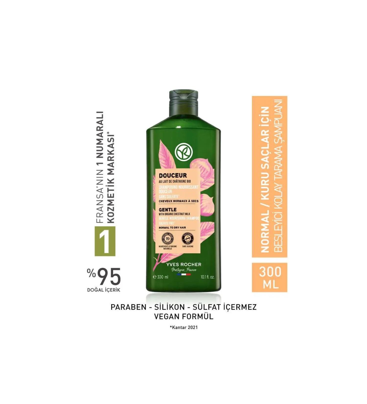 Yves Rocher (Doucer) Nourishing Easy Combing Shampoo for Normal/Dry Hair 300 ml - Buy Online on GoSupps.com