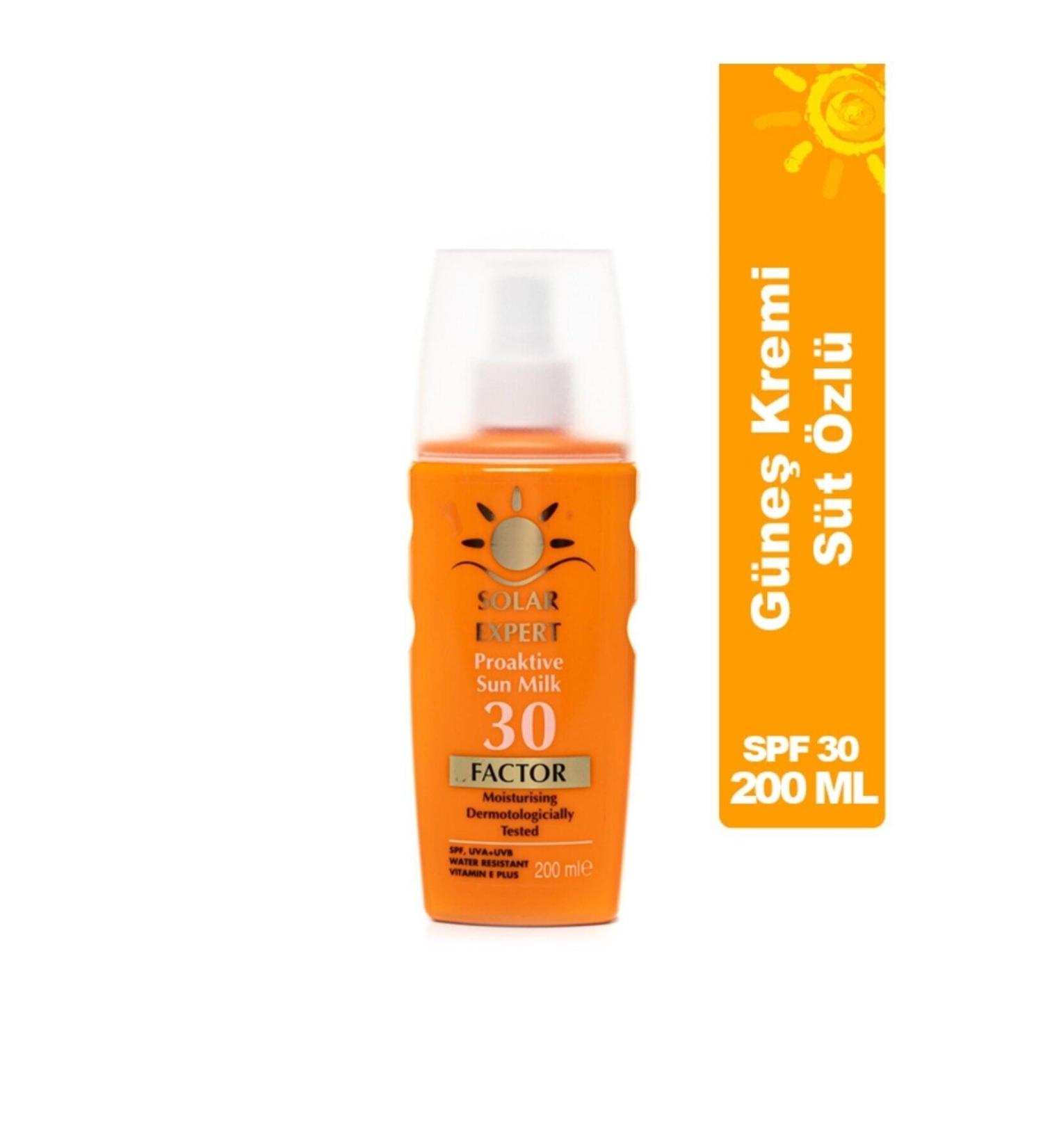 SOLAR EXPERT Proactive Sun Milk Sun Cream Spf 30 Factor 200 ml - Buy Online on GoSupps.com