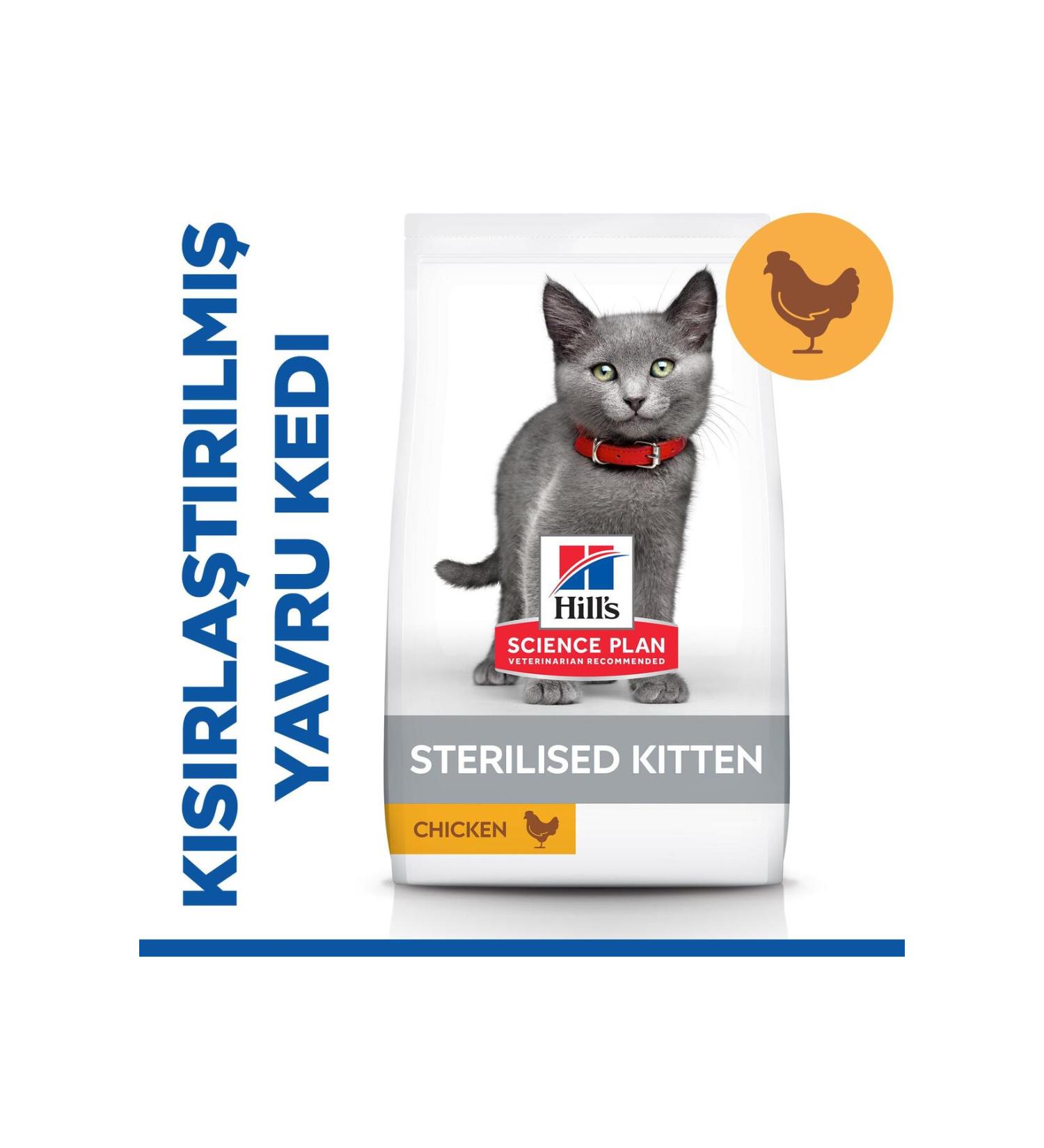 Hill's SCIENCE PLAN Chicken Sterilized Kitten Food 3kg - Buy Online on GoSupps.com