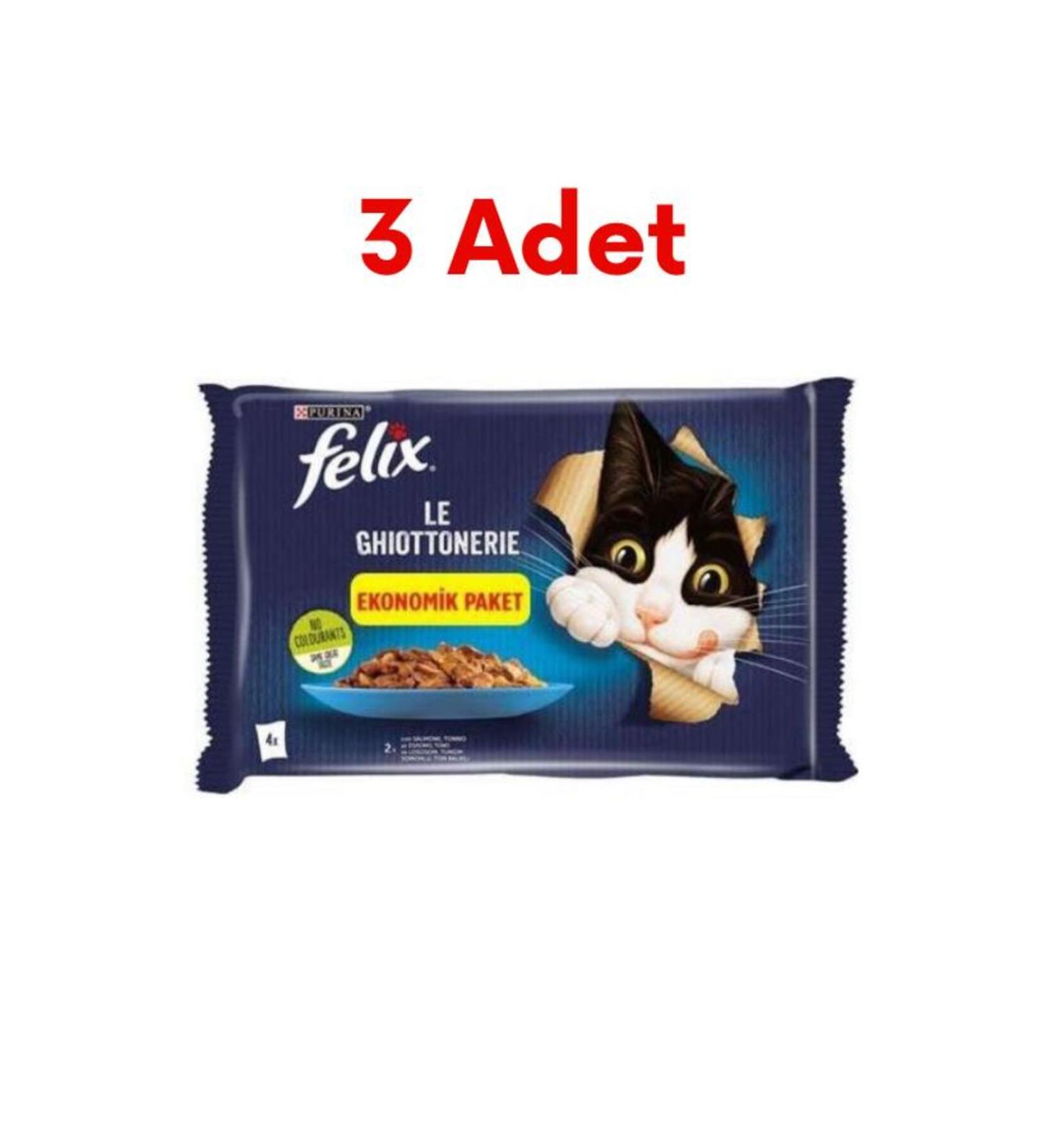 FELIX Felix Multi Pouch Salmon and Tuna Wet Cat 3 Pieces