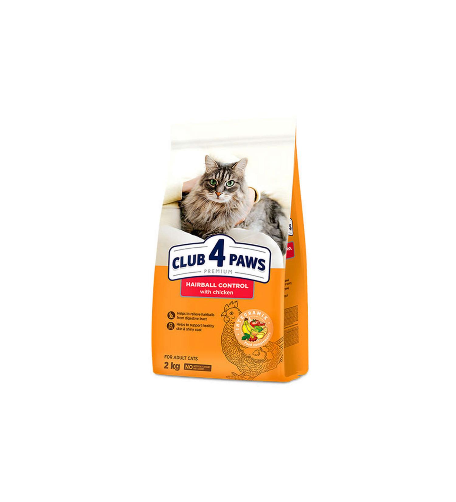 Club4Paws Premium Hairball Control Adult Cat Food 2 kg 82071