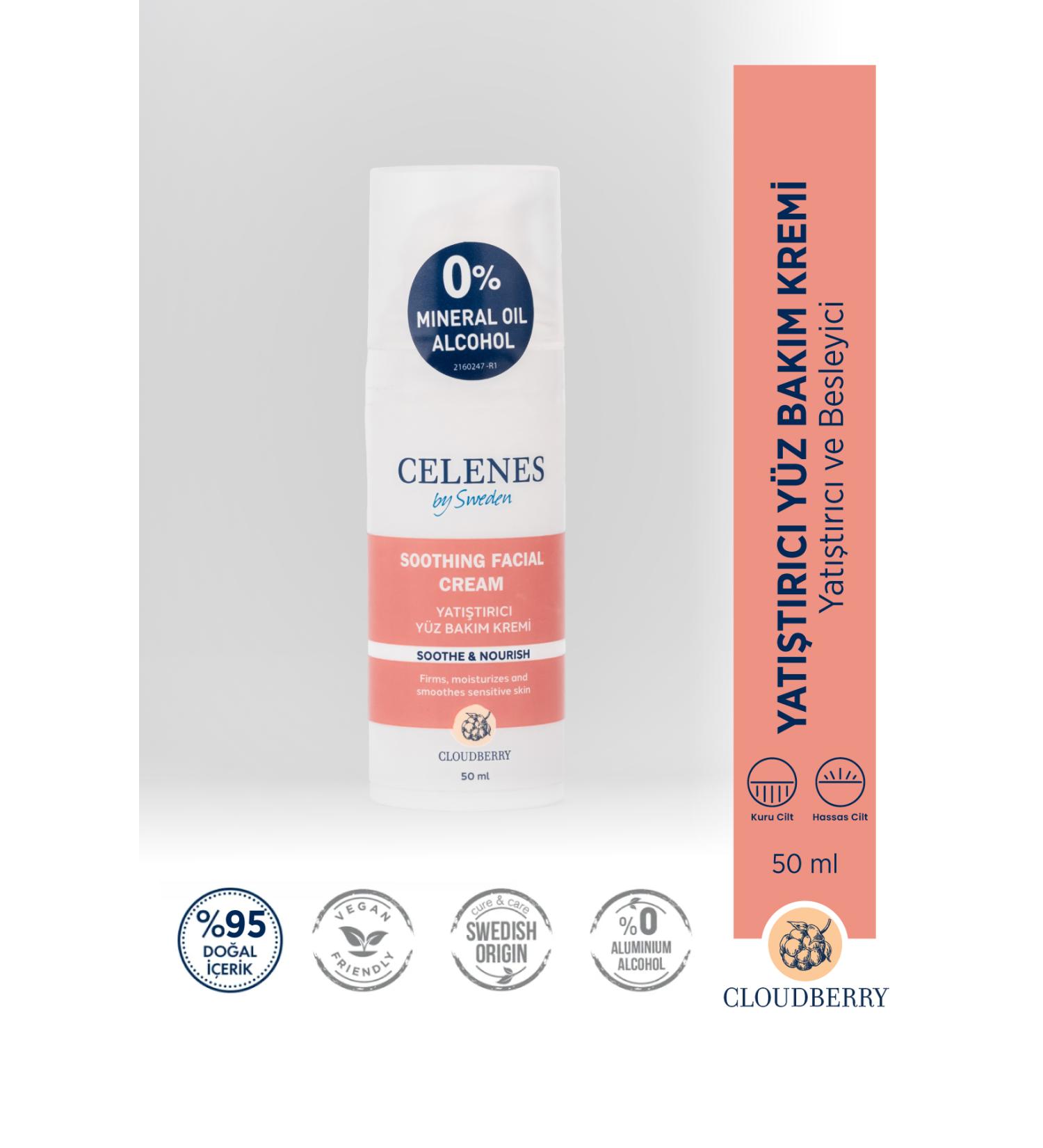 Celenes by Sweden Cloudberry Soothing Face Cream 50ml Dry/Sensitive - Buy Online on GoSupps.com