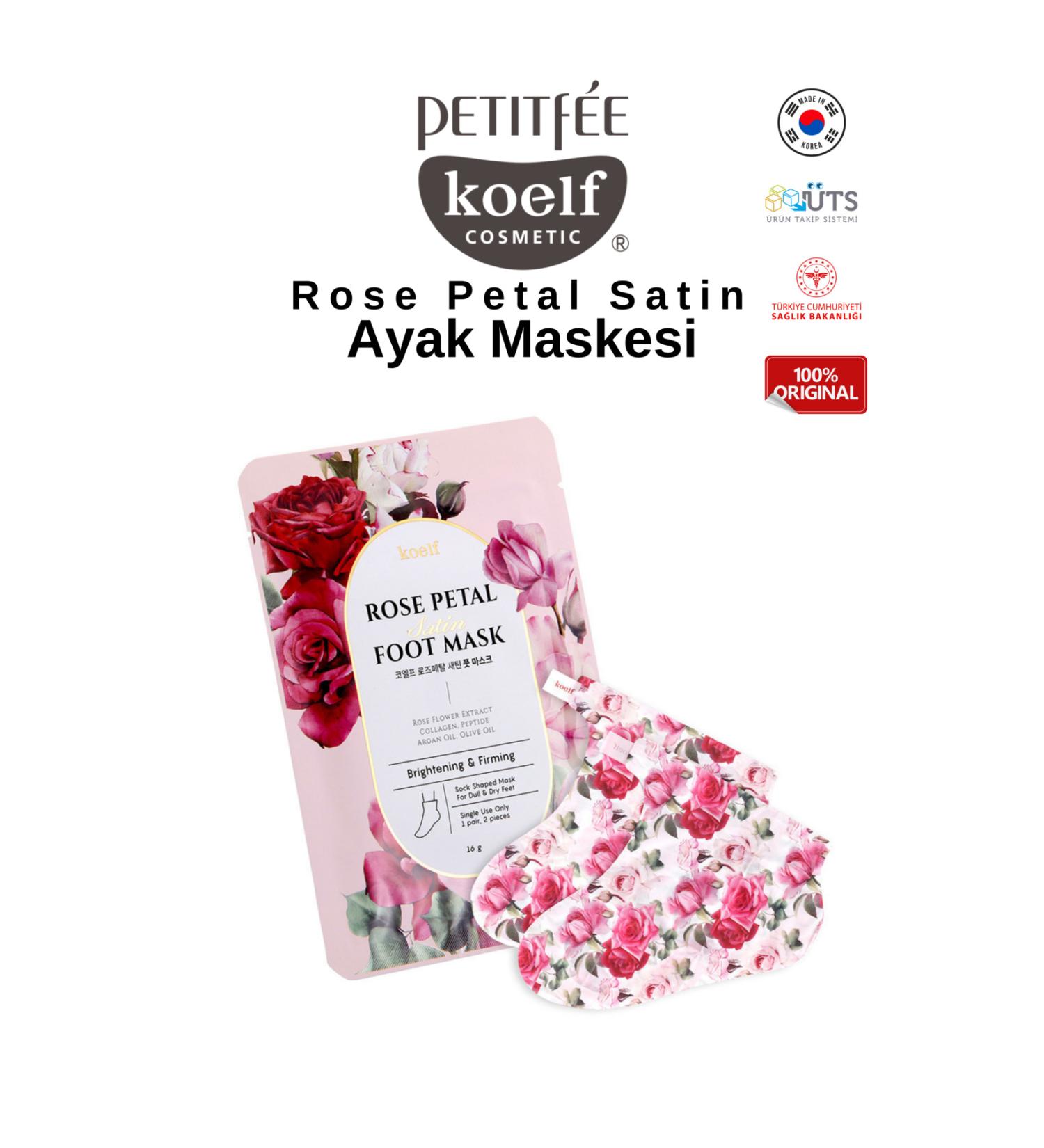 koelf Petitfee Rose Petal Satin Sock Type Foot Mask 16ml - Buy Online on GoSupps.com