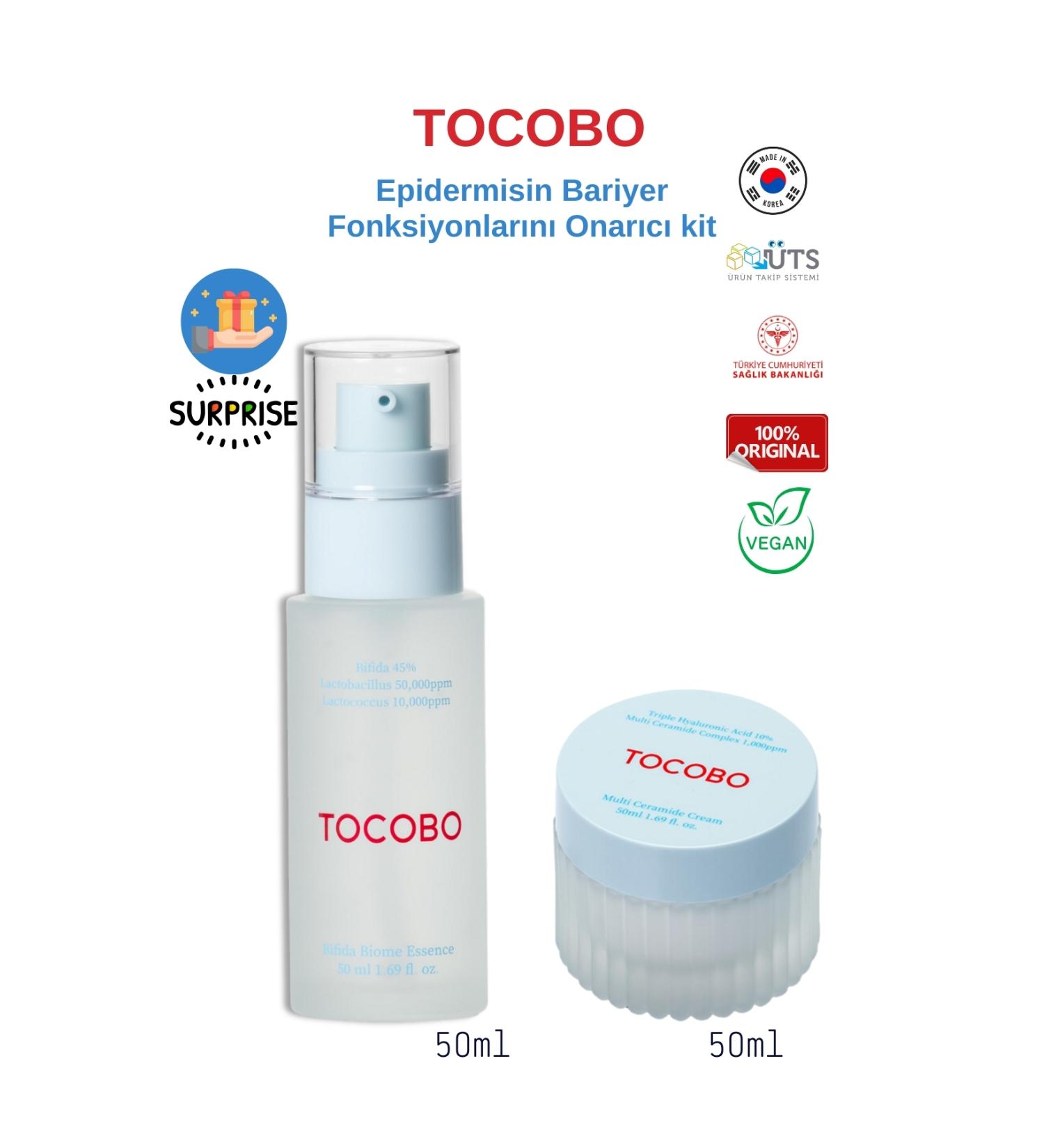 TOCOBO Bifida Biome Essence & Multi Ceramide Complex Cream. Epidermis Barrier Repair duo.