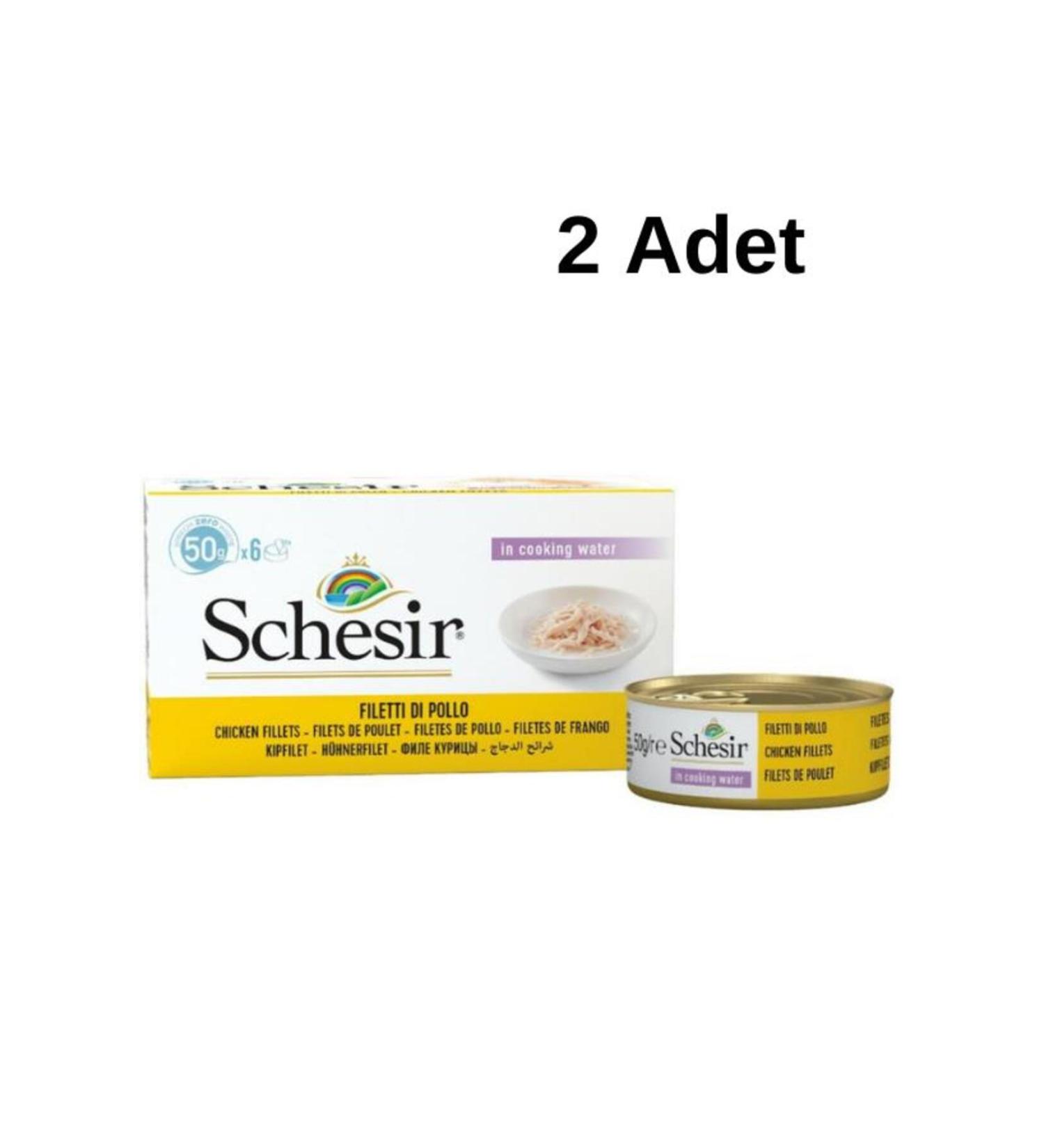 Schesir Multipack Chicken Cat Canned Food 6 X 50 gr 2 Pieces