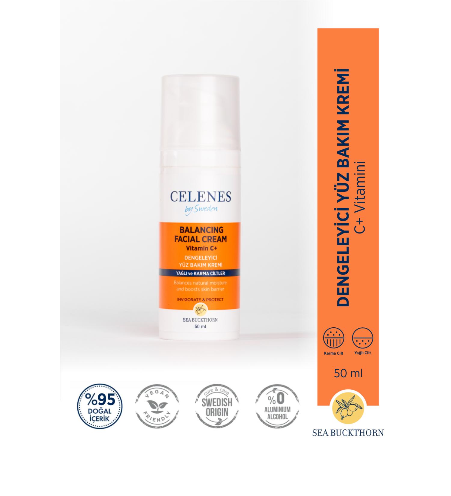 Celenes by Sweden Sea Buckthorn Balancing Face Cream 50ml Oily and Combination Skin - Buy Online on GoSupps.com