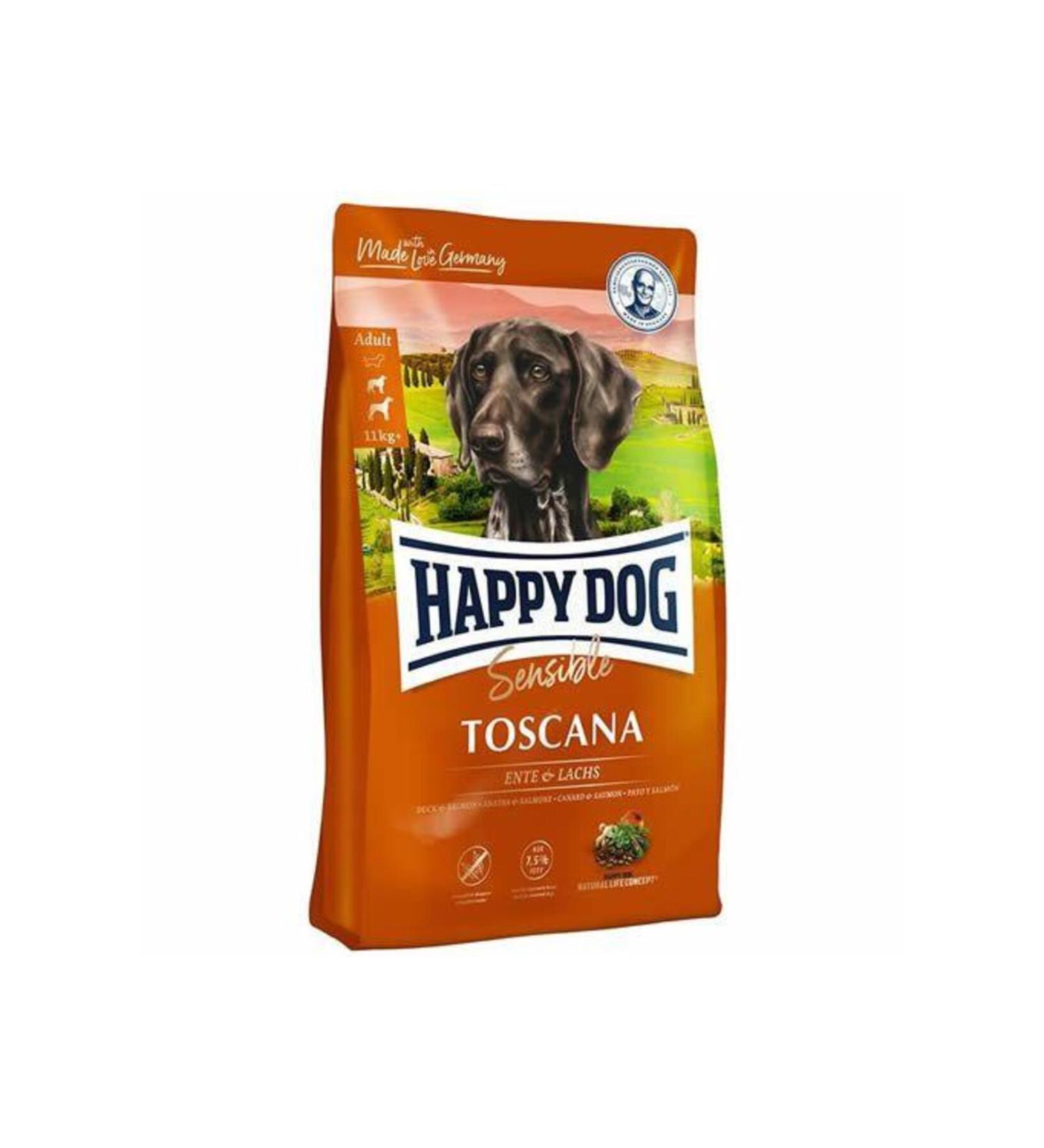 Happy Dog Toscana Duck and Salmon Sensitive Adult Dog Dry Food 12.5 Kg