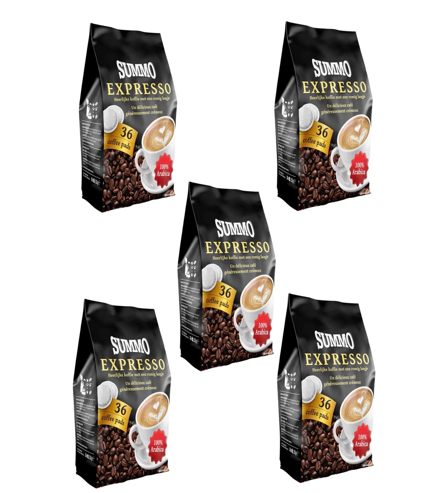 SUMMO Espresso 180 Pcs Advantage Pack (36X5) Senseo Pad Coffee Capsule