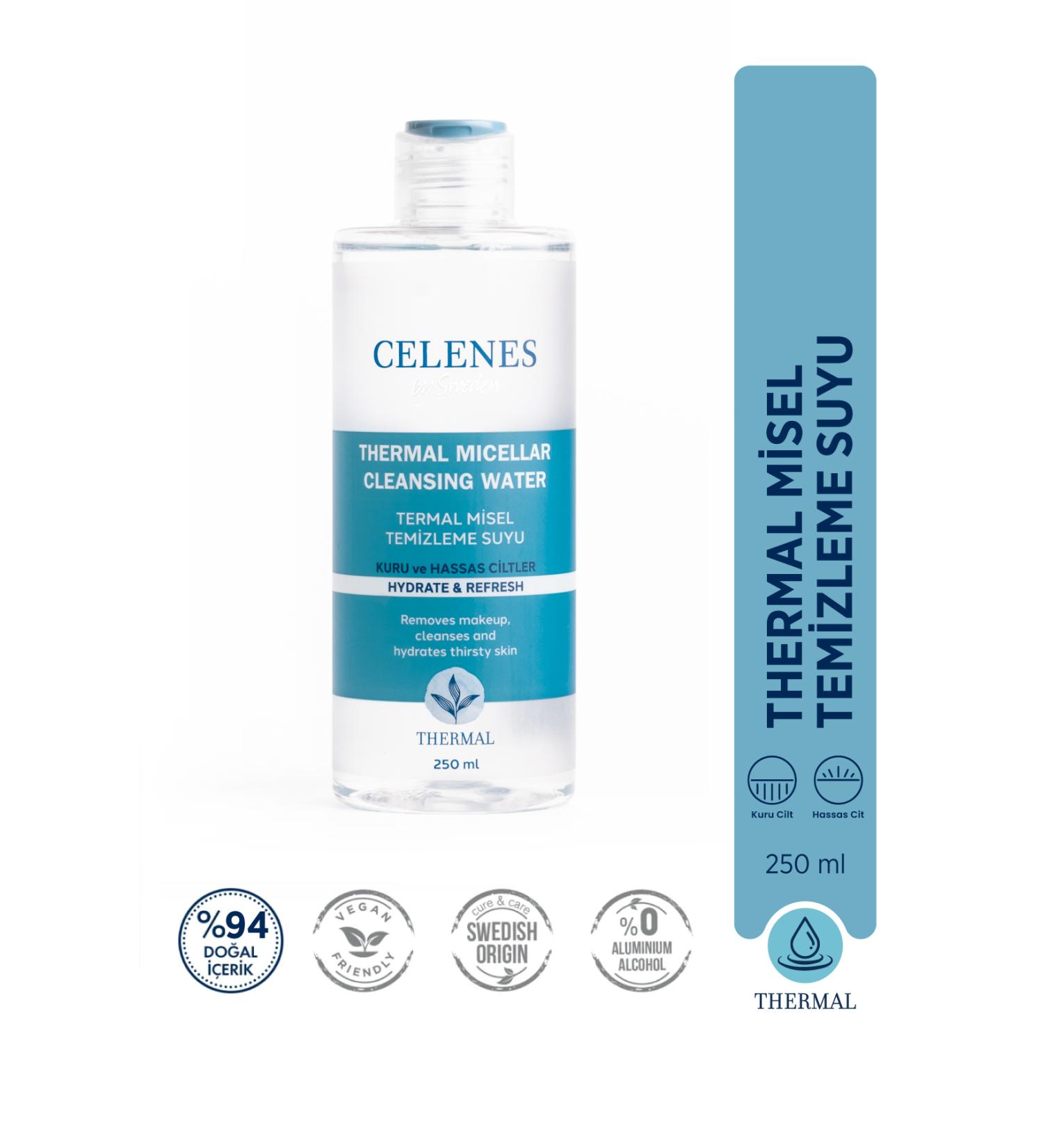 Celenes by Sweden Thermal Micellar Cleansing Water 250ml Dry and Sensitive Skin - Buy Online on GoSupps.com