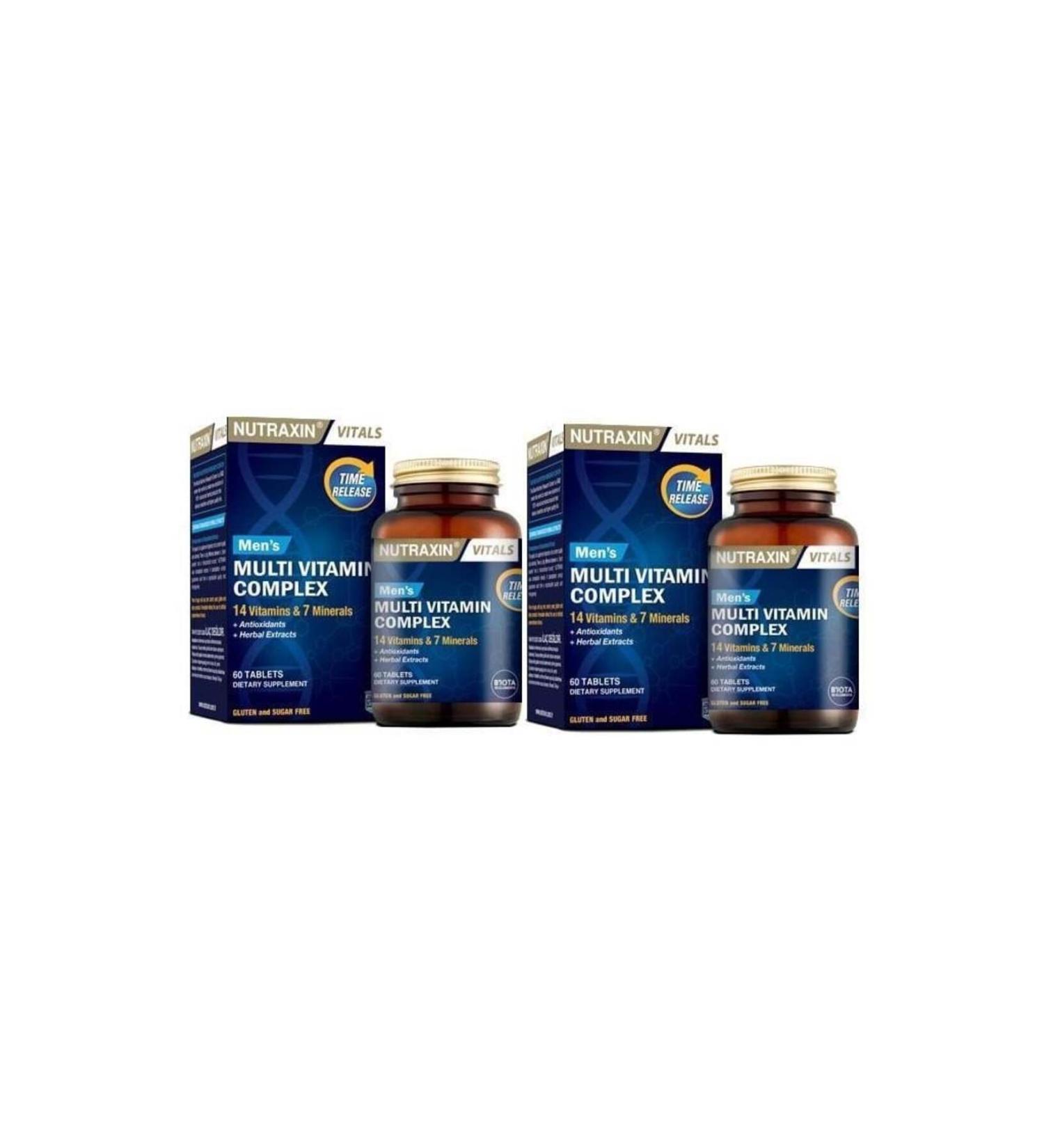 Nutraxin Men's Multi Vitamin Complex 60 Tablets x 2 Pieces