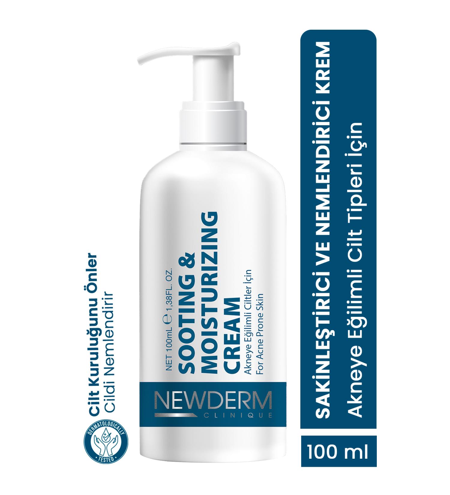 NEWDERM Repairing and Moisturizing Calming Cream for Oily and Acne Prone Skin 100 ml