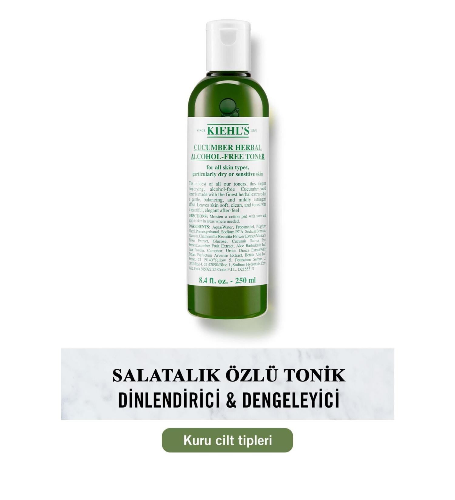 Kiehl's CUCUMBER HERBAL ALCOHOL-FREE TONIC WITH SKIN BARRIER REPAIRER DRY - 250 ML DEMBA3476
